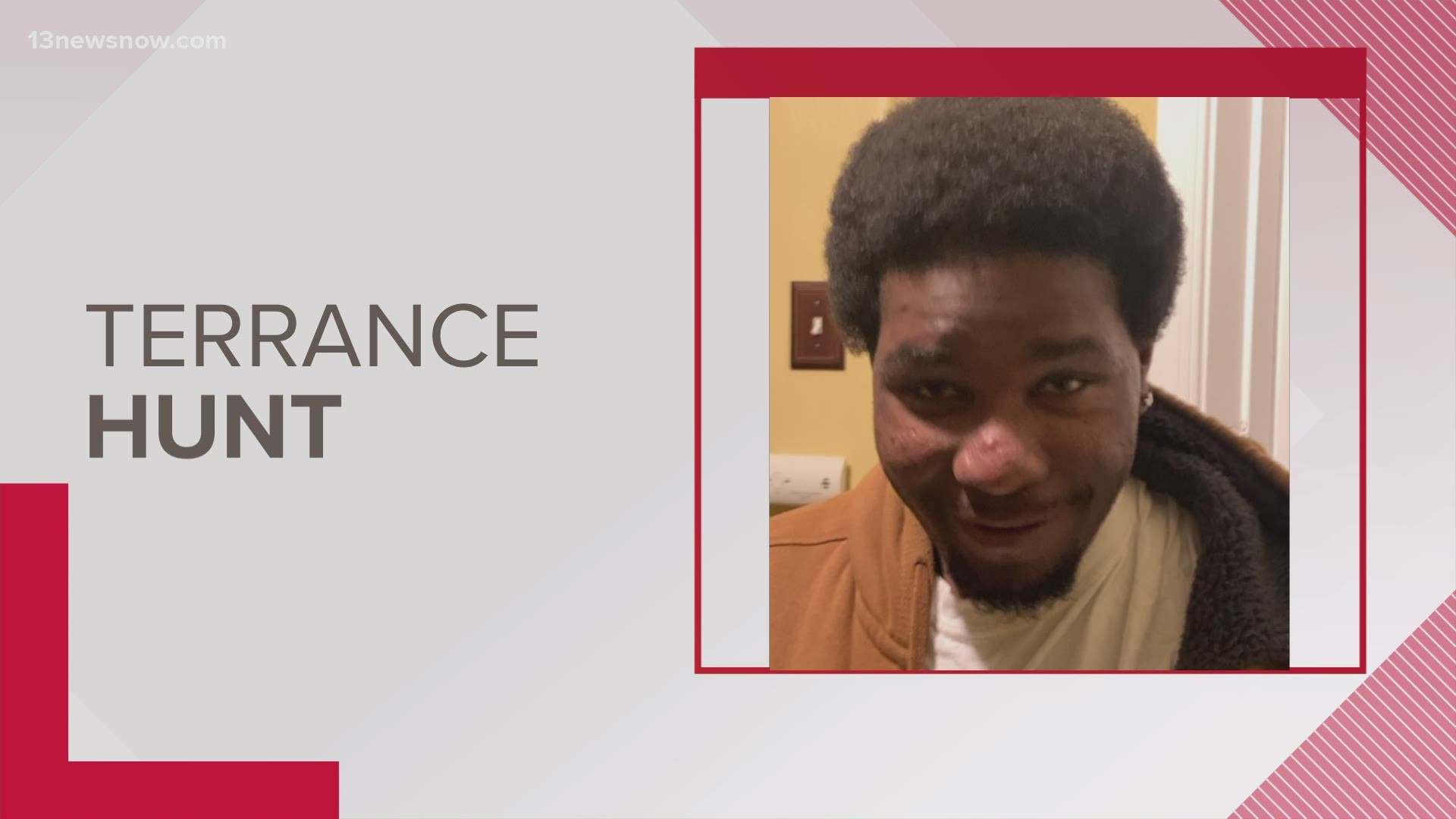 Hunt lives on Lake Shores Drive. His guardian reported him missing. The last time anyone saw Hunt was around 9:45 p.m. on Dec. 6. If you see him, call police.