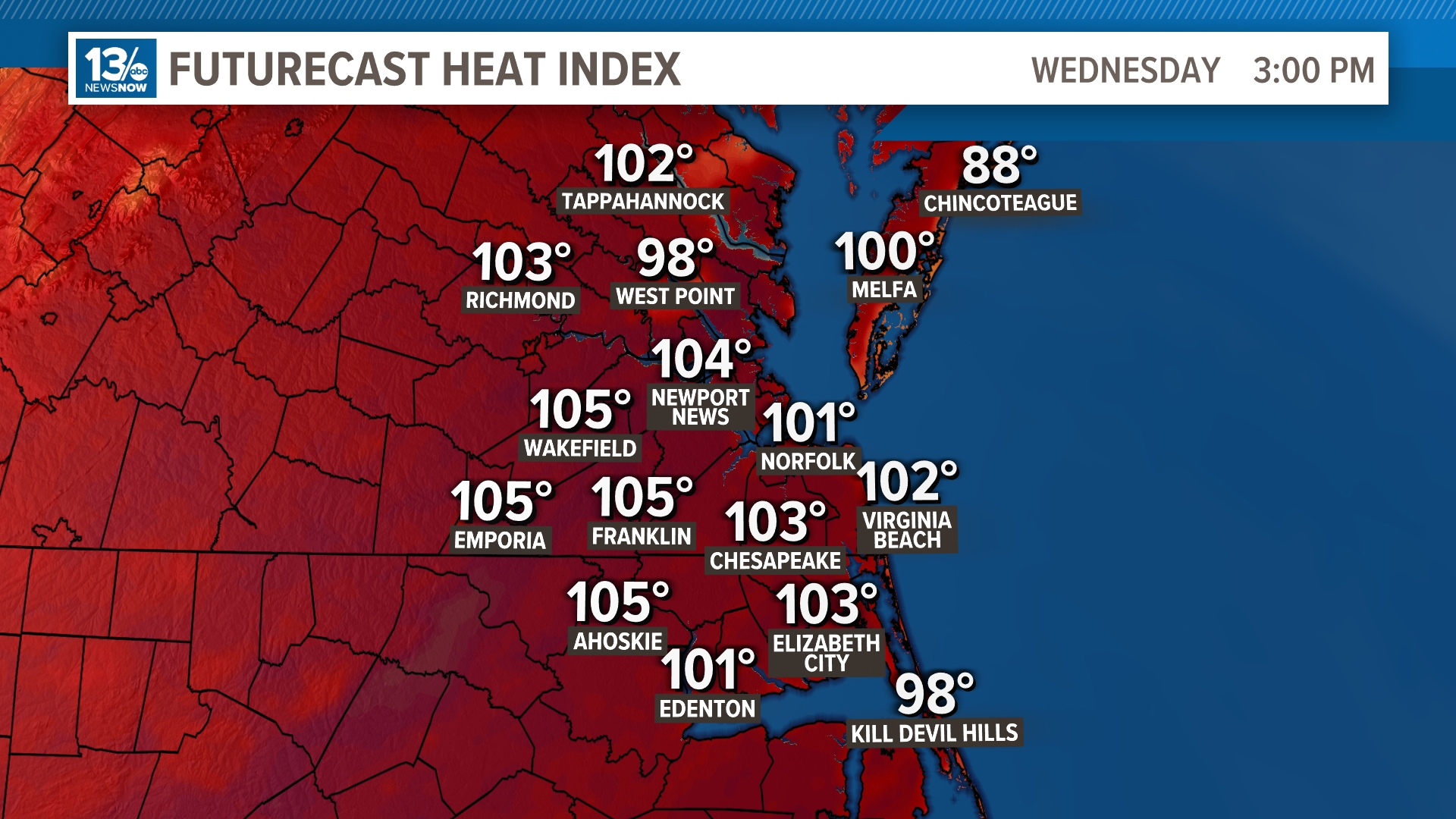 Another heat wave sets up as high temperatures & humidity return ...