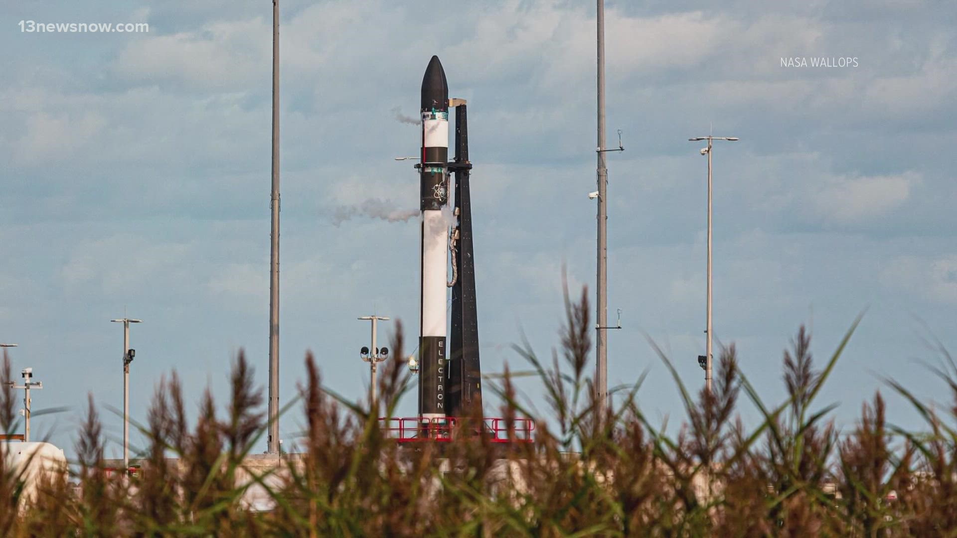 The 'Virginia is for Launch Lovers' rocket is Rocket Lab USA's first Electron rocket.