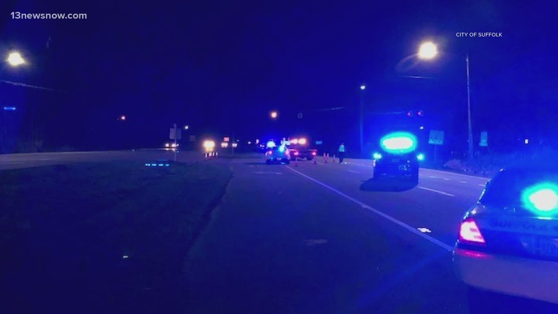 City of Suffolk officials said a motorcyclist had to be rushed to the hospital with serious injuries after a Friday night accident with an 18-wheeler.