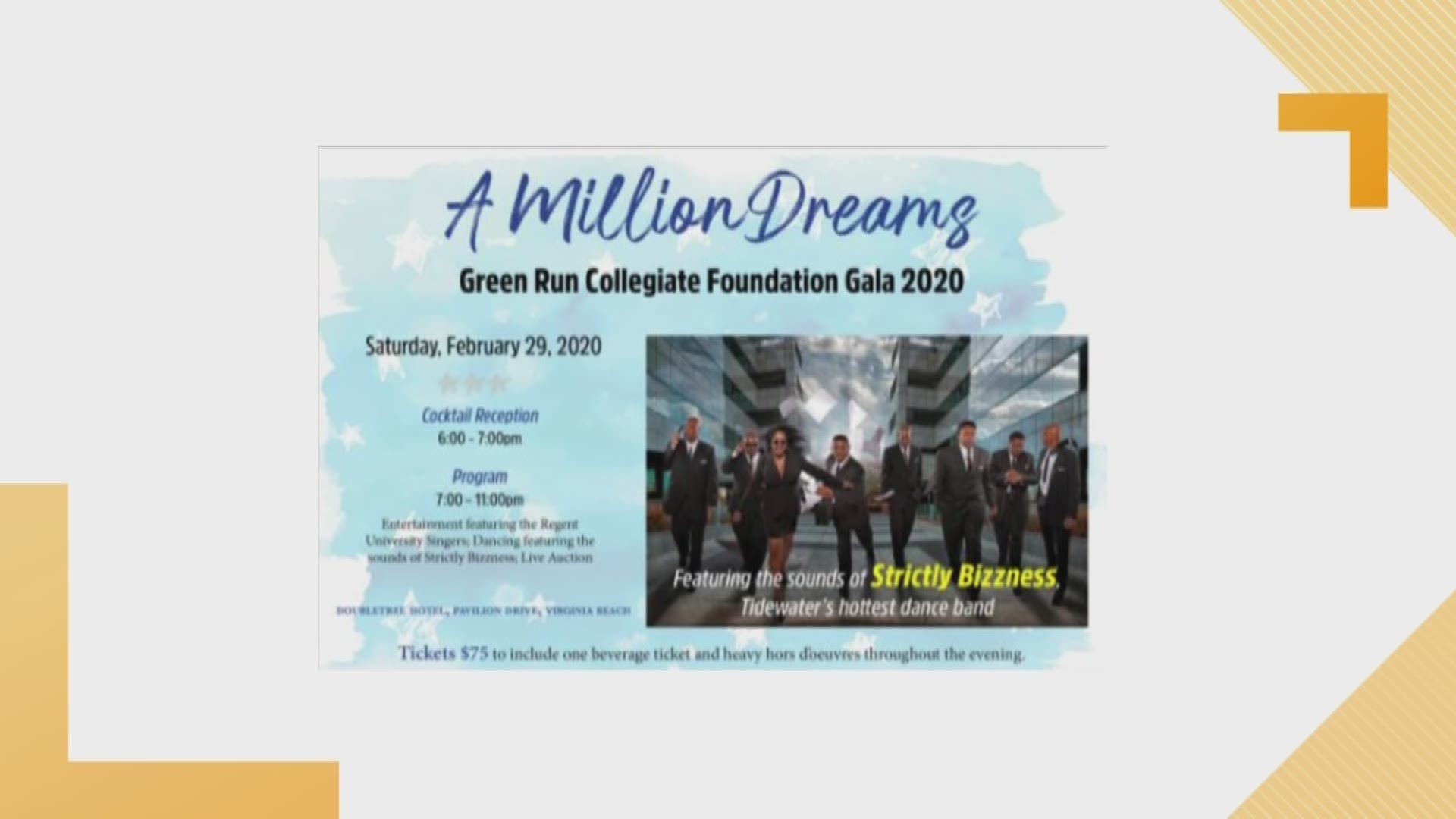 13News Now Ashley Smith sits down with Joe Burnsworth and Rianne Patricio to talk about the gala that builds community support for Green Run collegiate students.