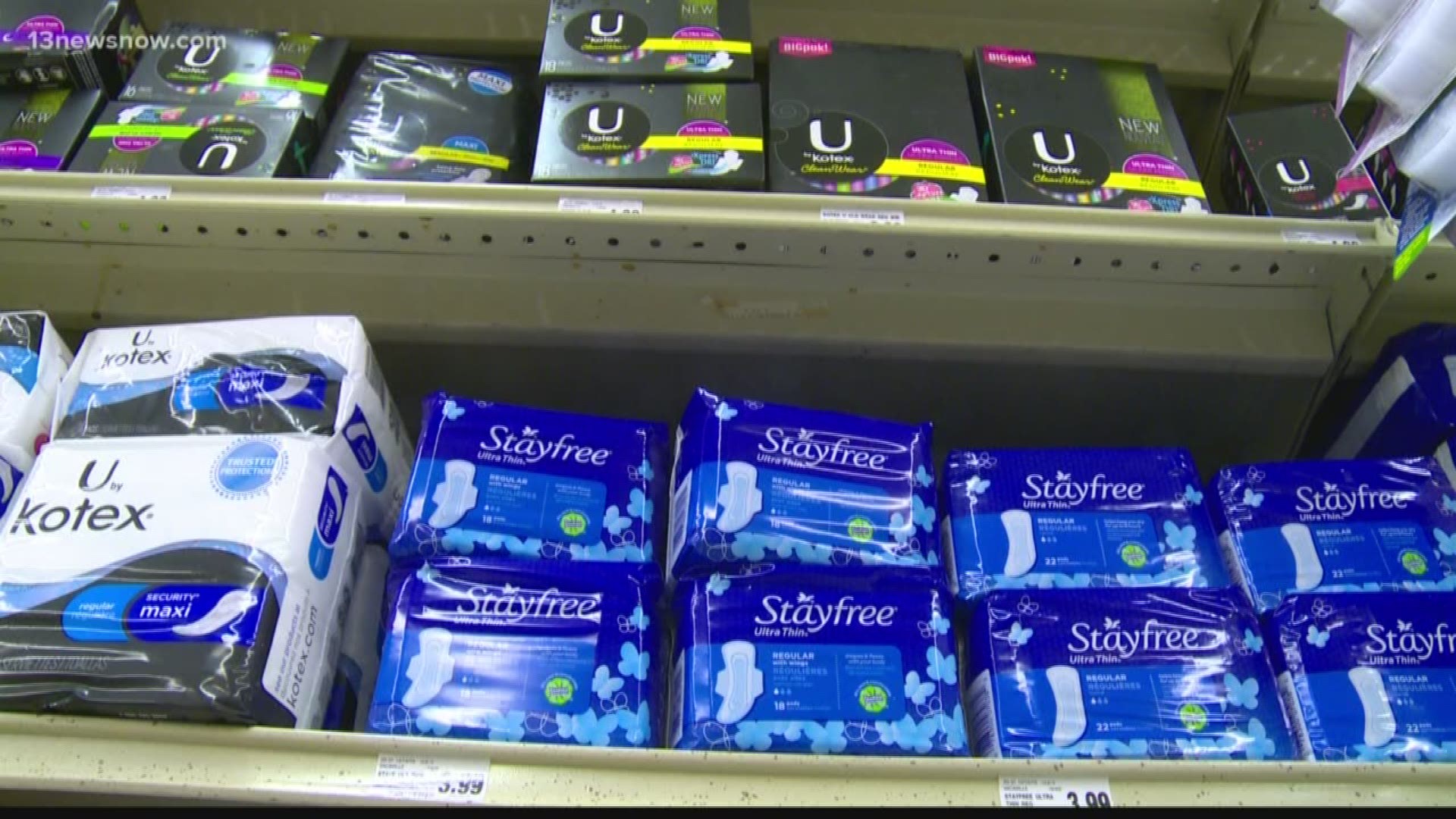 A student group at Christopher Newport University is trying to start a movement to make feminine products free and more accessible to students.