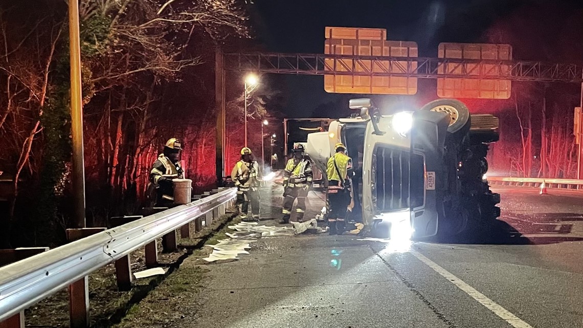 Tractor-trailer Crash On I-664 N In Chesapeake Friday Morning ...