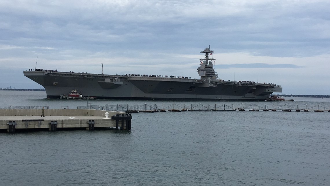 Uss Gerald R Ford Returns To Naval Station Norfolk After Sea Trials