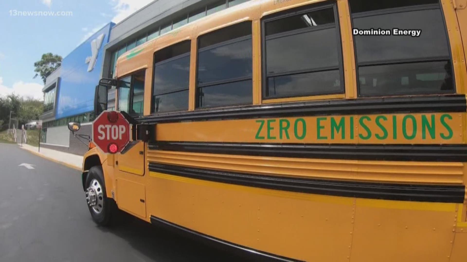 Cities around Hampton Roads will be receiving a new fleet of electric school buses from Dominion Energy for a clean-energy initiative. 13News Now Dana Smith has more