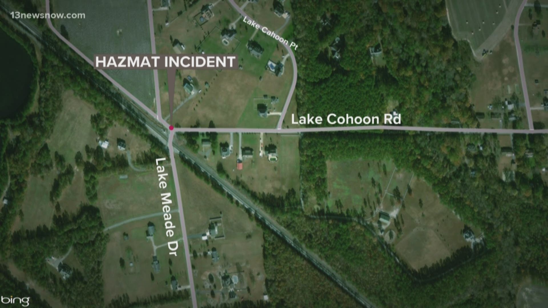 Suffolk fire crews responded just before 9 p.m. Saturday. A Norfolk Southern train stopped at Lake Meade Drive and Lake Cahoon Road after two workers became sick.