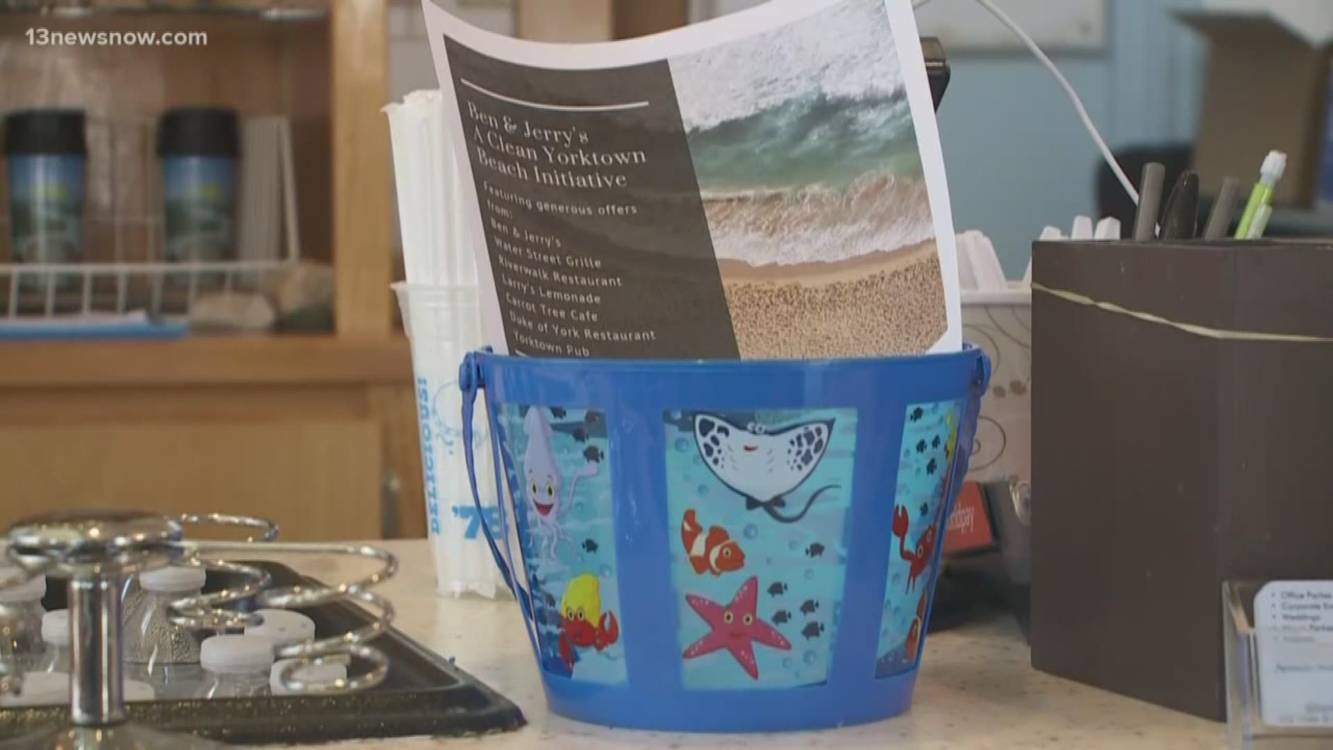 Businesses along the York County waterfront are giving neighbors an incentive to clean up the beaches.