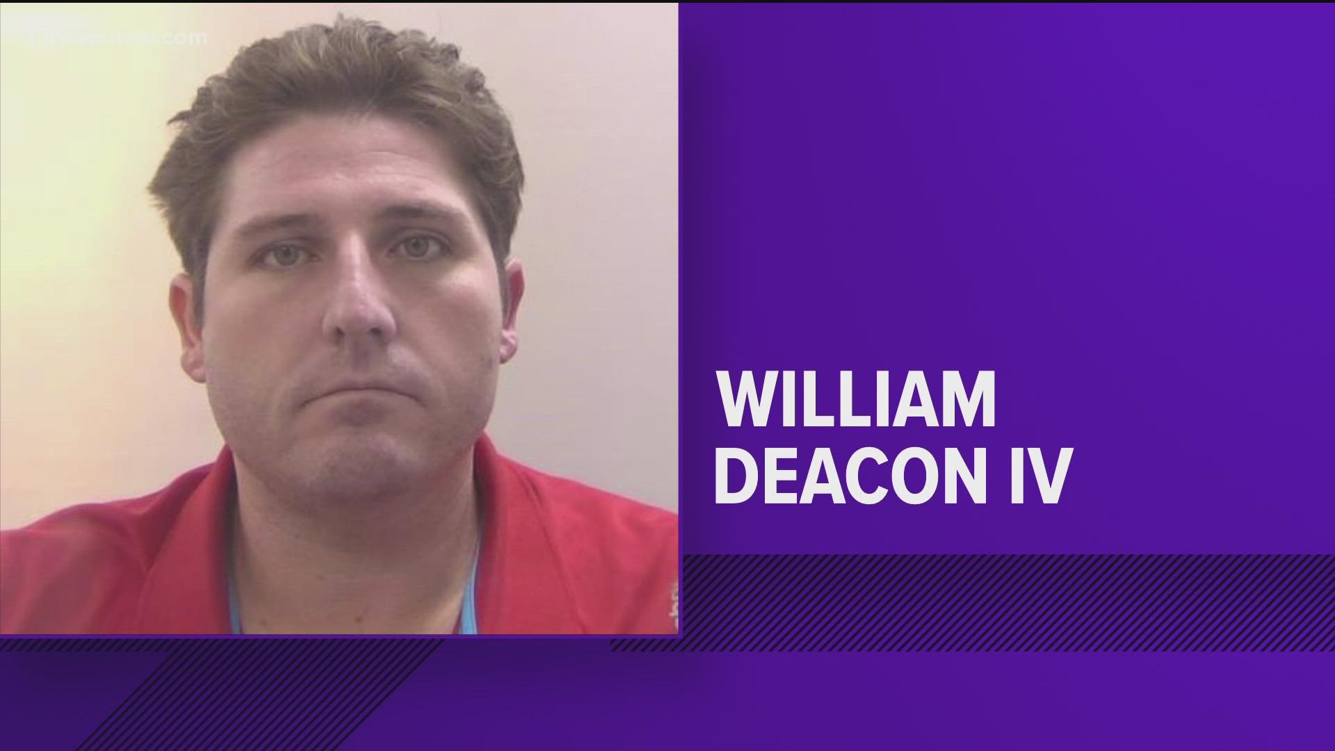 William Deacon IV is accused of communicating with children about sex.