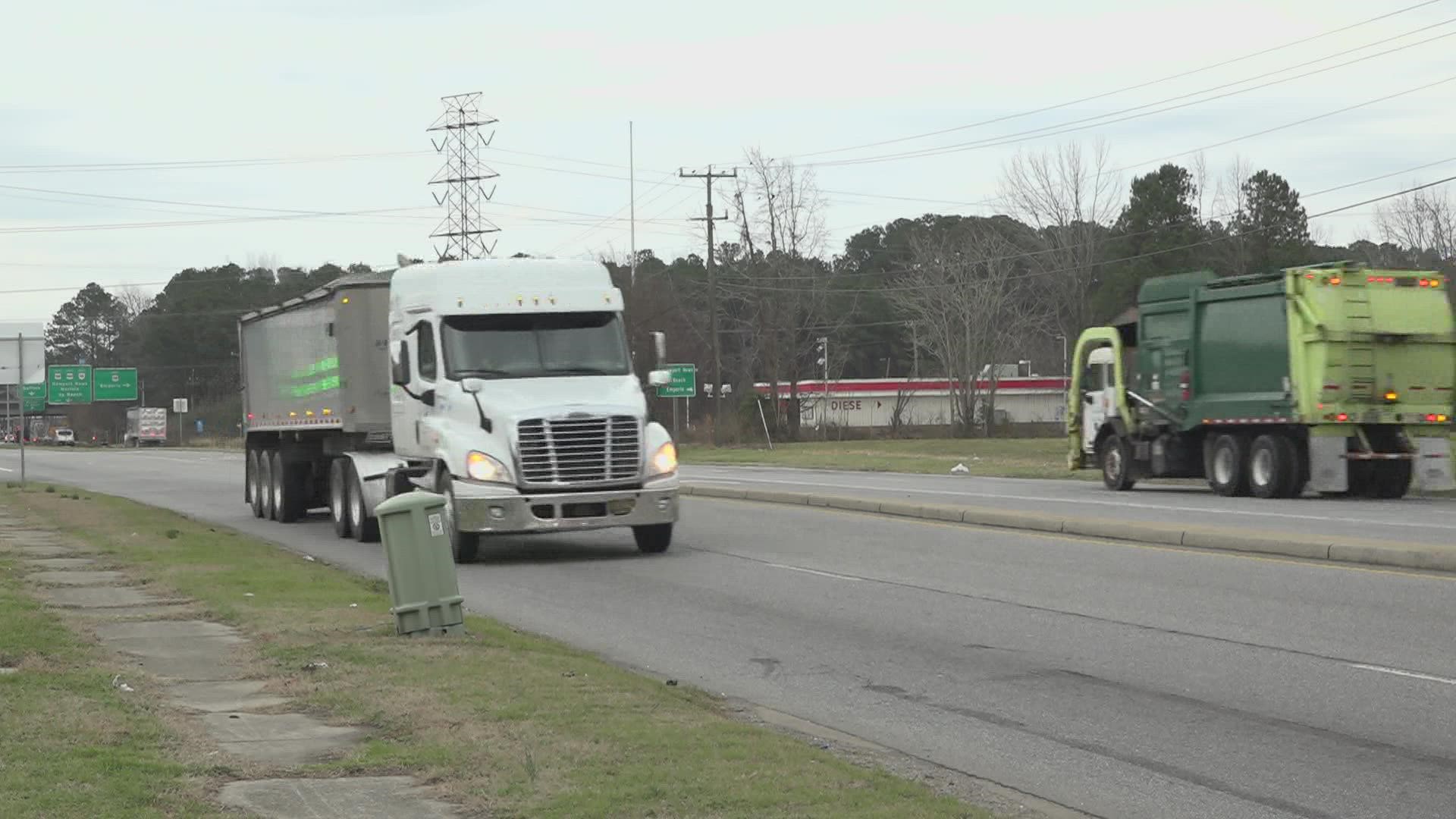 Over the last year, Virginia DMV reports the Hampton Roads region saw a 75% increase in deadly crashes involving commercial motor vehicles.