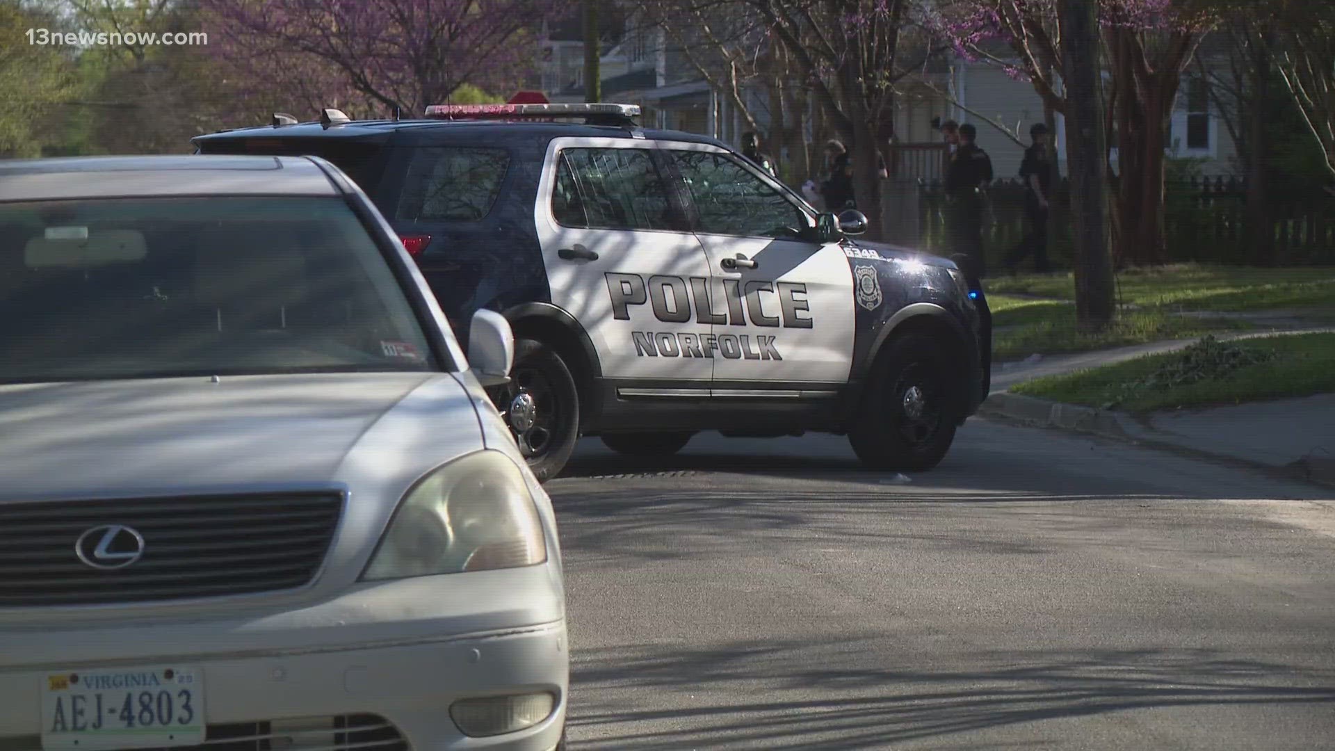 A woman is recovering after she was shot in the leg in Norfolk's Lafayette neighborhood on Sunday, police say.