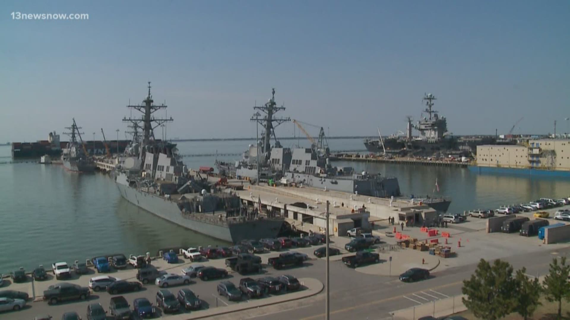 A spokesperson for the Navy said someone on Friday found a written threat in a building in the shipyard's industrial area.