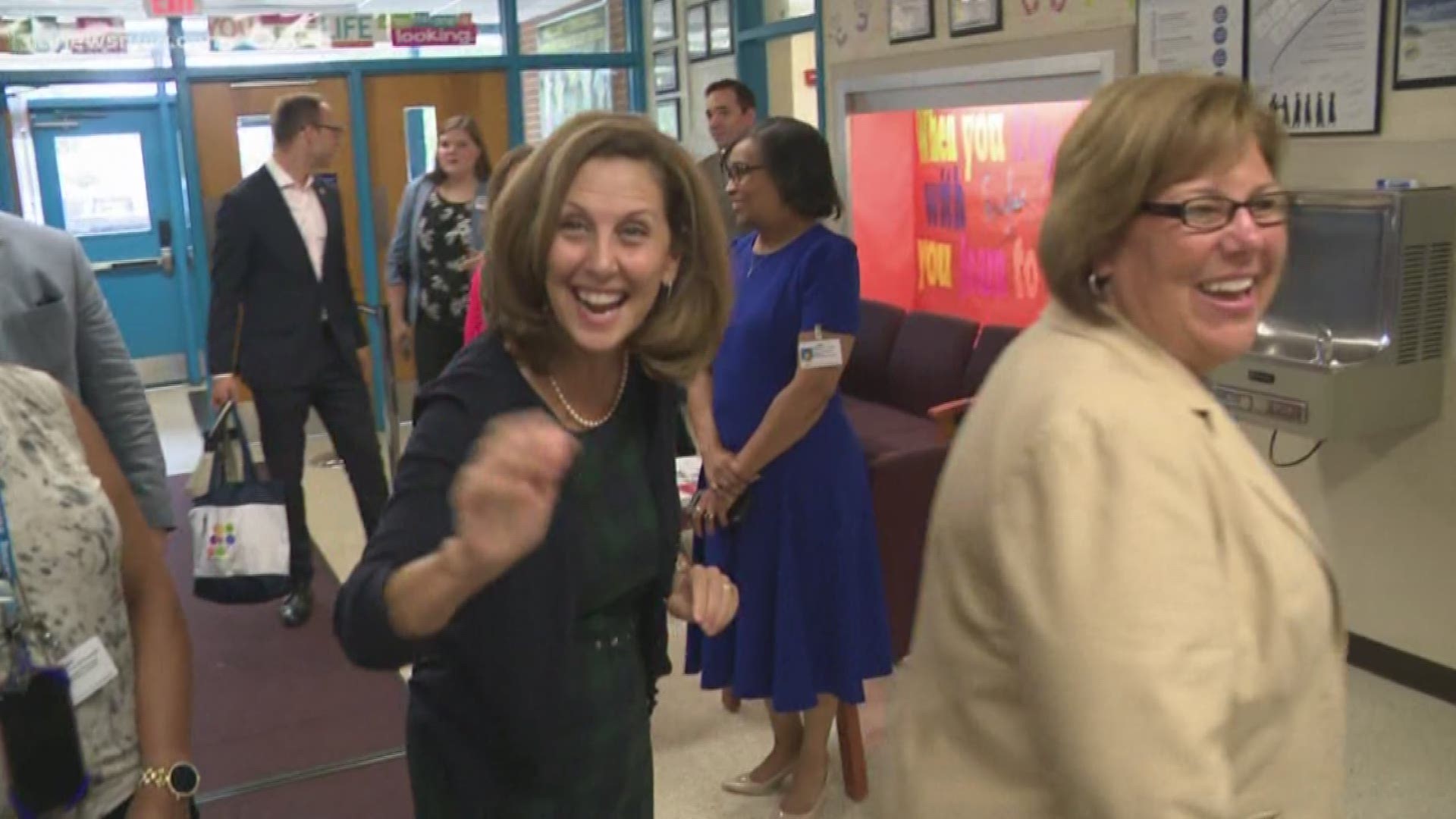 Virginia First Lady Pamela Northam toured Rosemont Elementary School in Virginia Beach. The First Lady stressed school preparation and the importance of the early years of education.