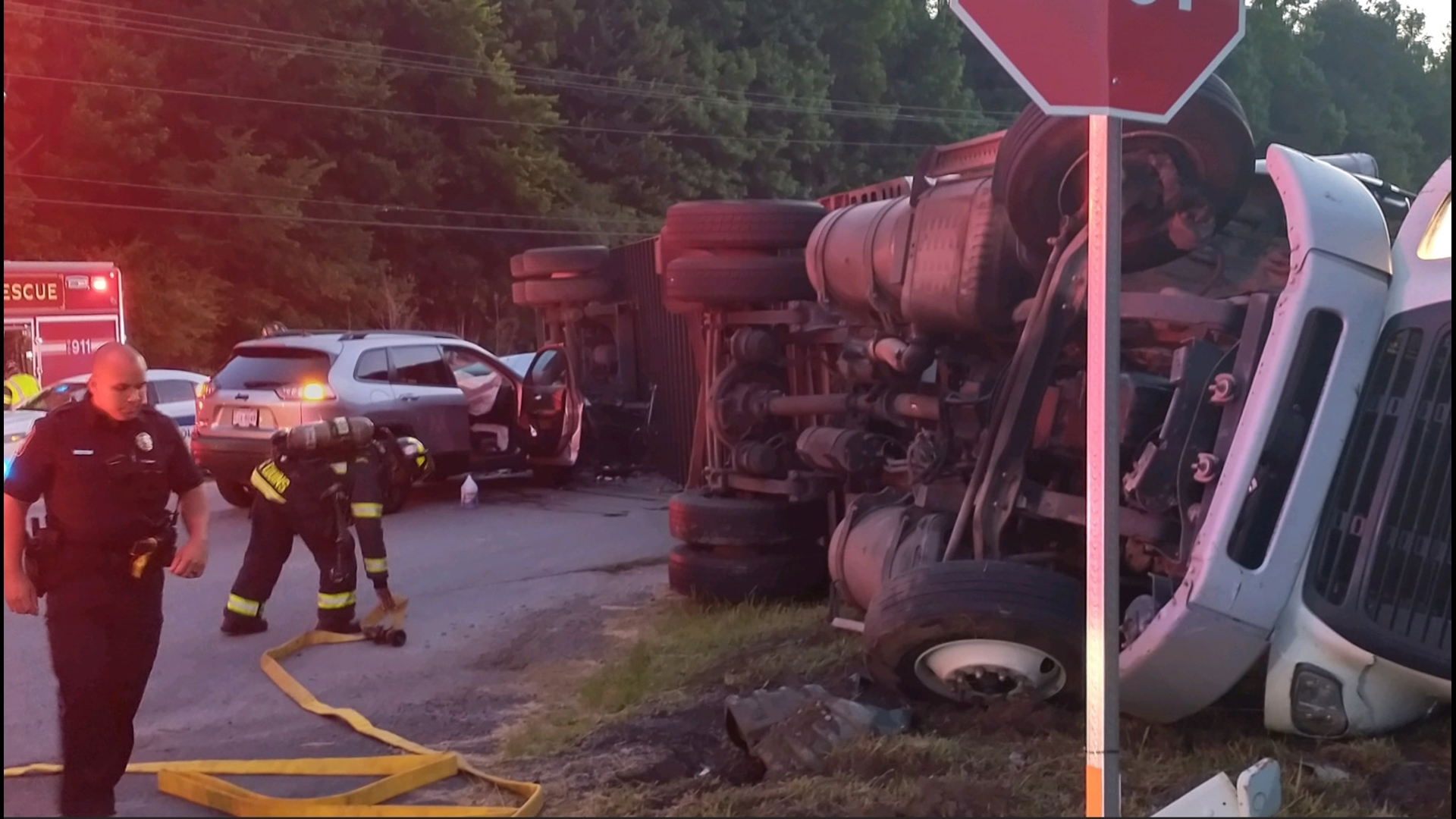 Suffolk Tractor-trailer crash on Route 58 closed eastbound lanes early ...