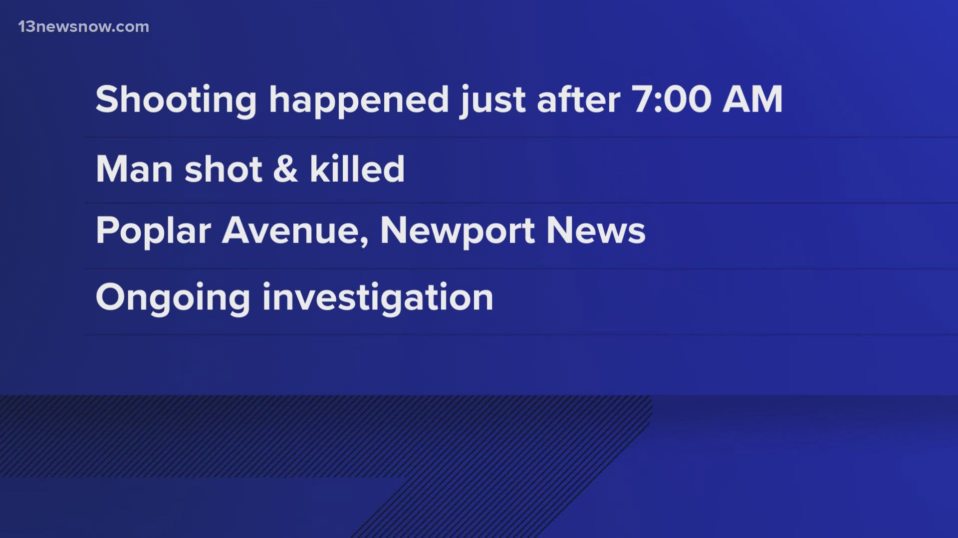 One man died in a domestic-related shooting in Newport News early Saturday.