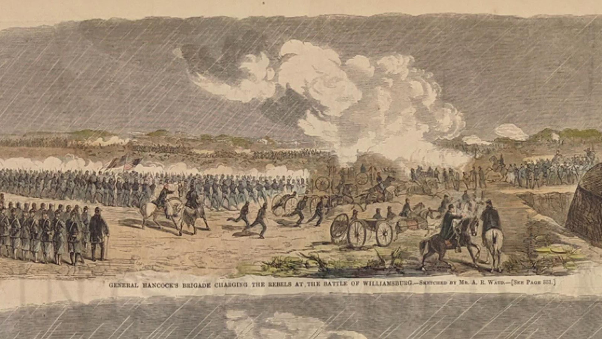 Union forces flanked confederate soldiers during the Battle of Williamsburg with the help of escaped African American slaves.