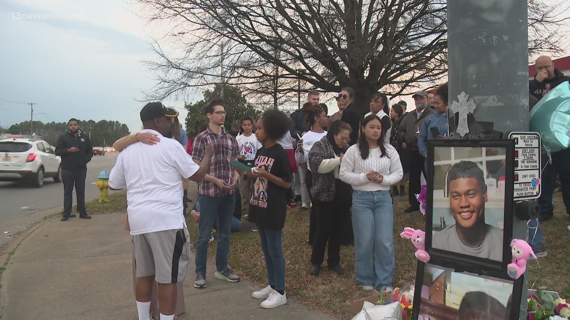 He died last Tuesday after getting hit by a car in Virginia Beach.