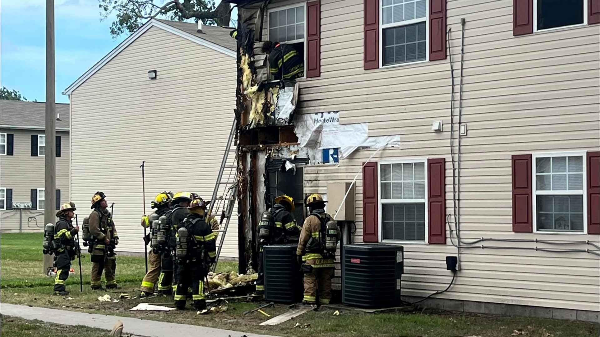 The fire happened in the 2900 block of Fireside Road just before 5 p.m.