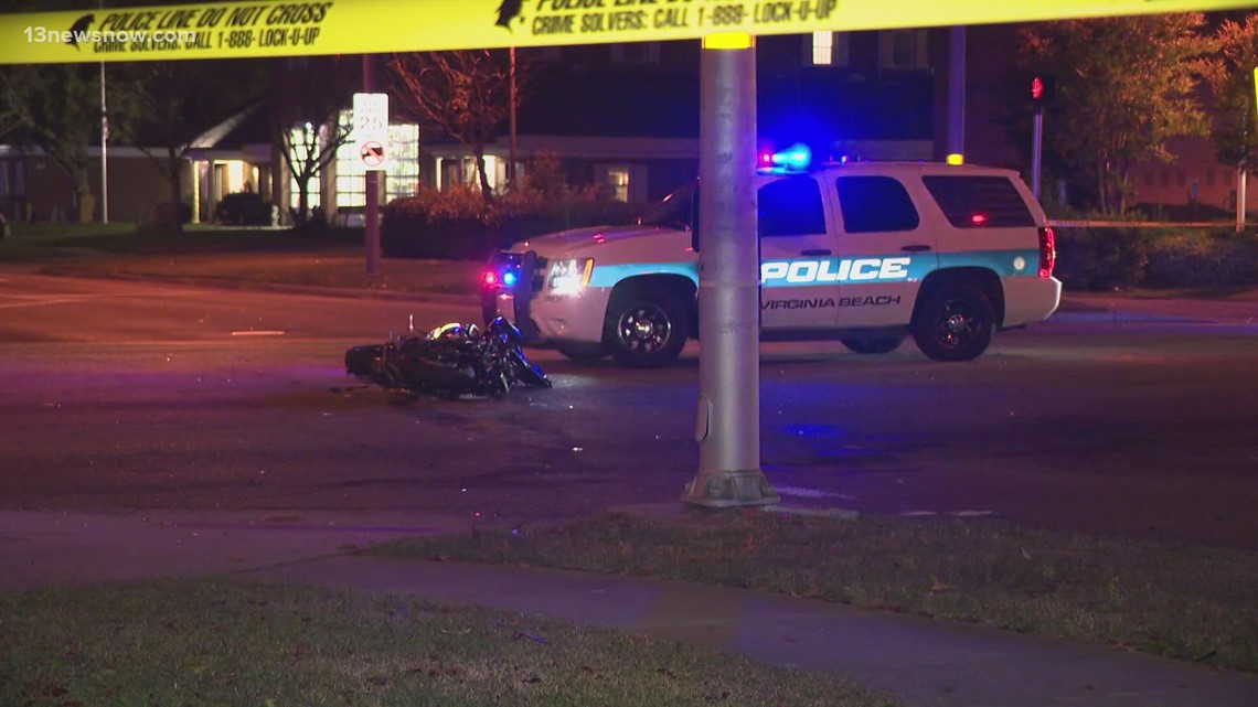 Motorcycle crash in Virginia Beach