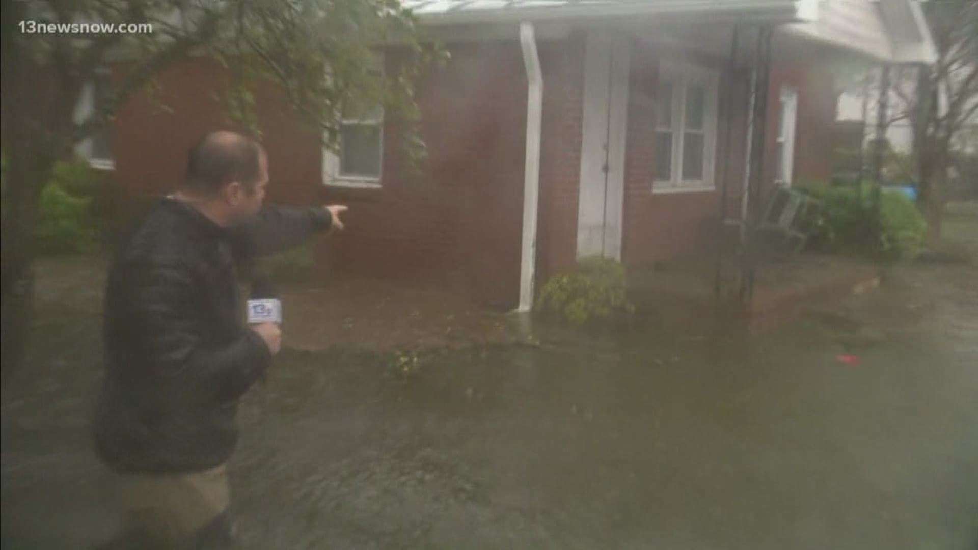 13News Now Robert Boyd was in New Bern, North Carolina where the flooding and storm surge ravaged the town in tremendous amounts.
