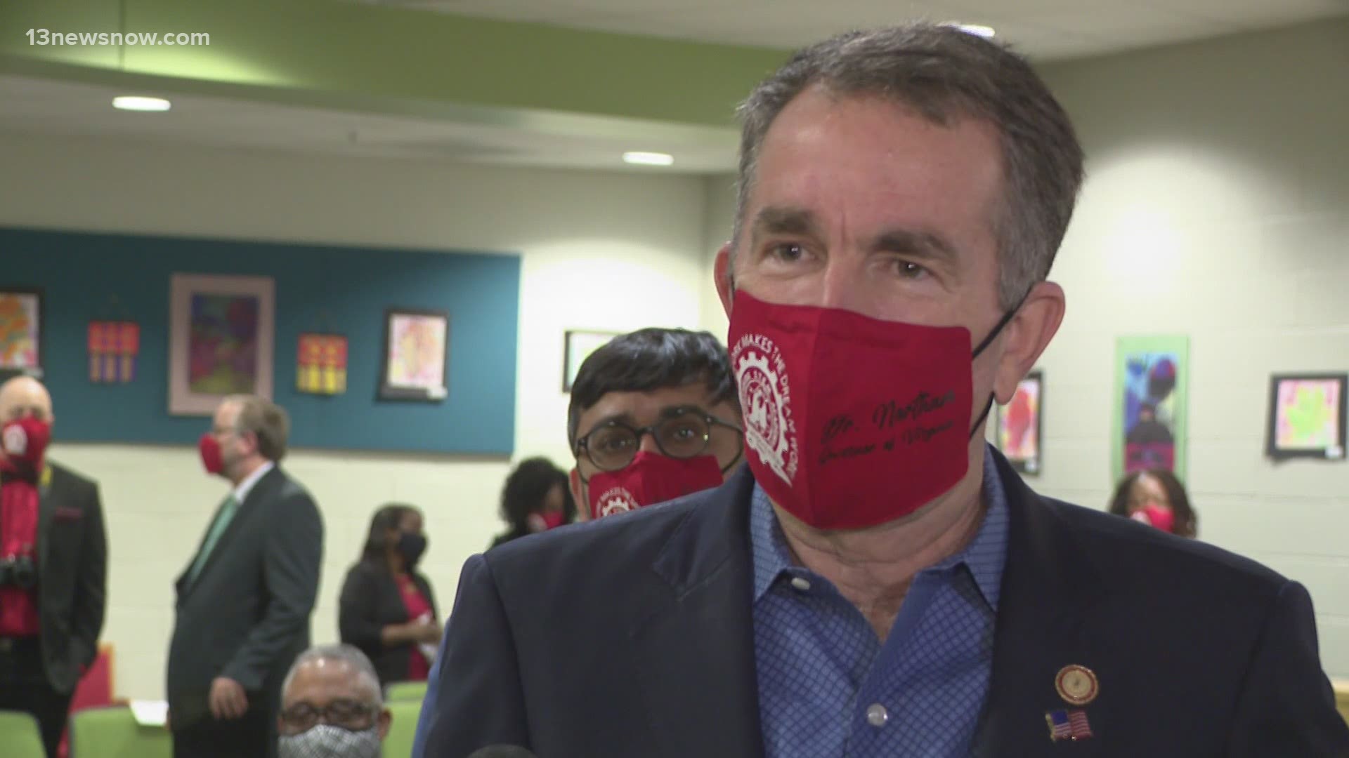 Gov. Northam visited Southside STEM Academy at Campostella as students returned to classrooms Monday, and the teachers were already inside, excited to greet them.