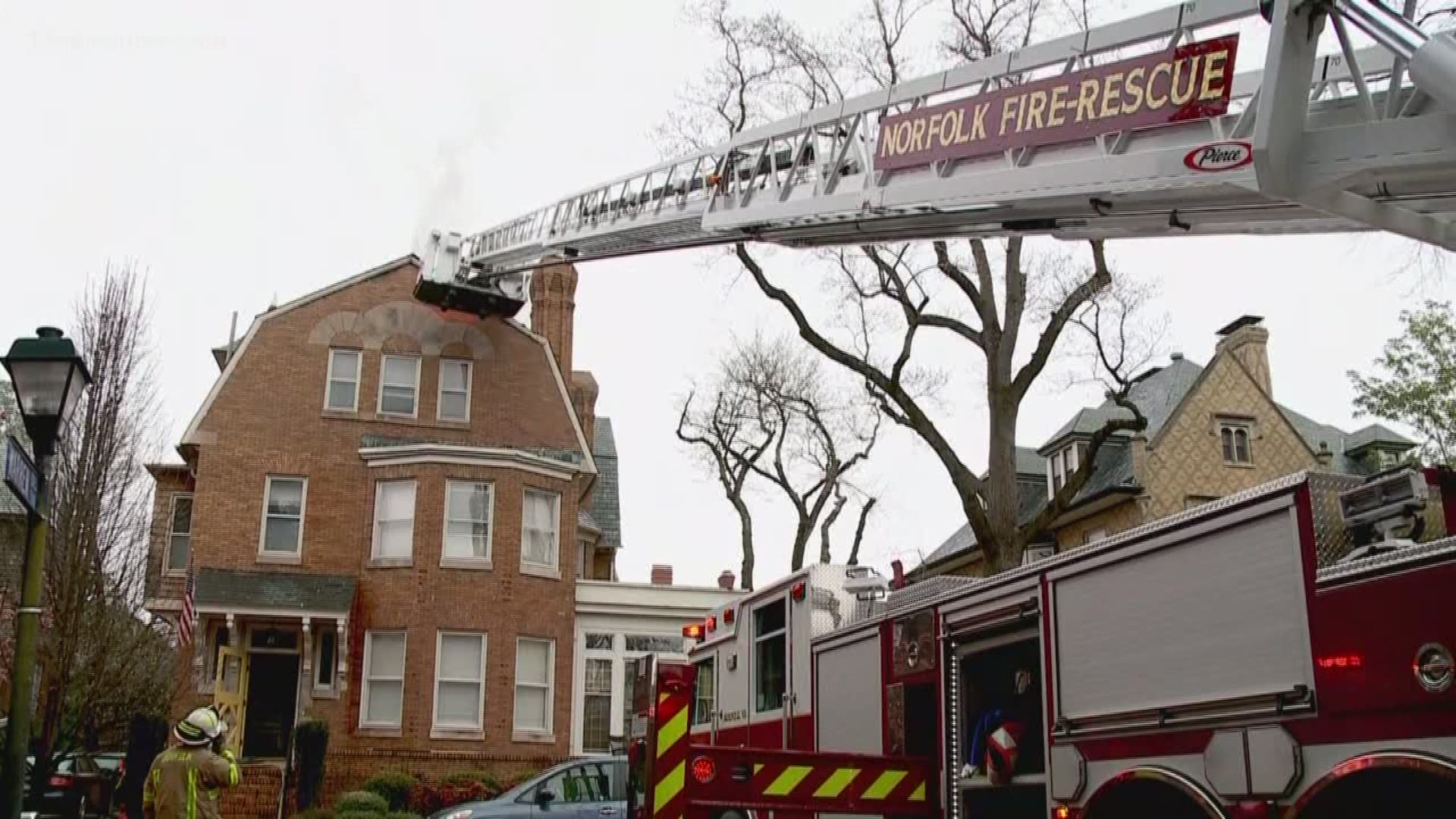 Firefighters battled a residential fire in the 500 block of Pembroke Avenue.