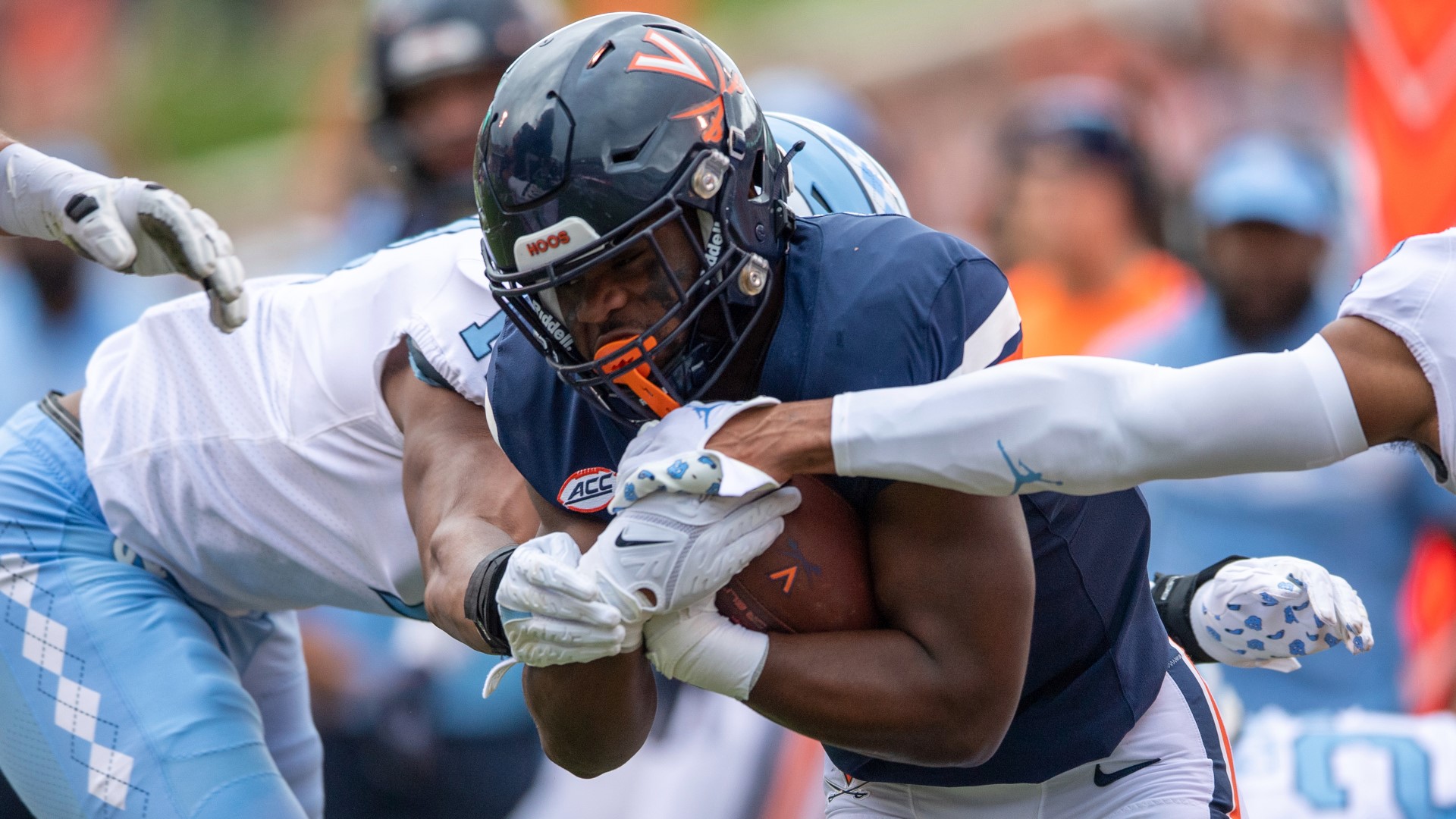 Virginia running back Mike Hollins, who survived November's shooting on grounds, spoke with the media on Friday ahead of fall camp next week.