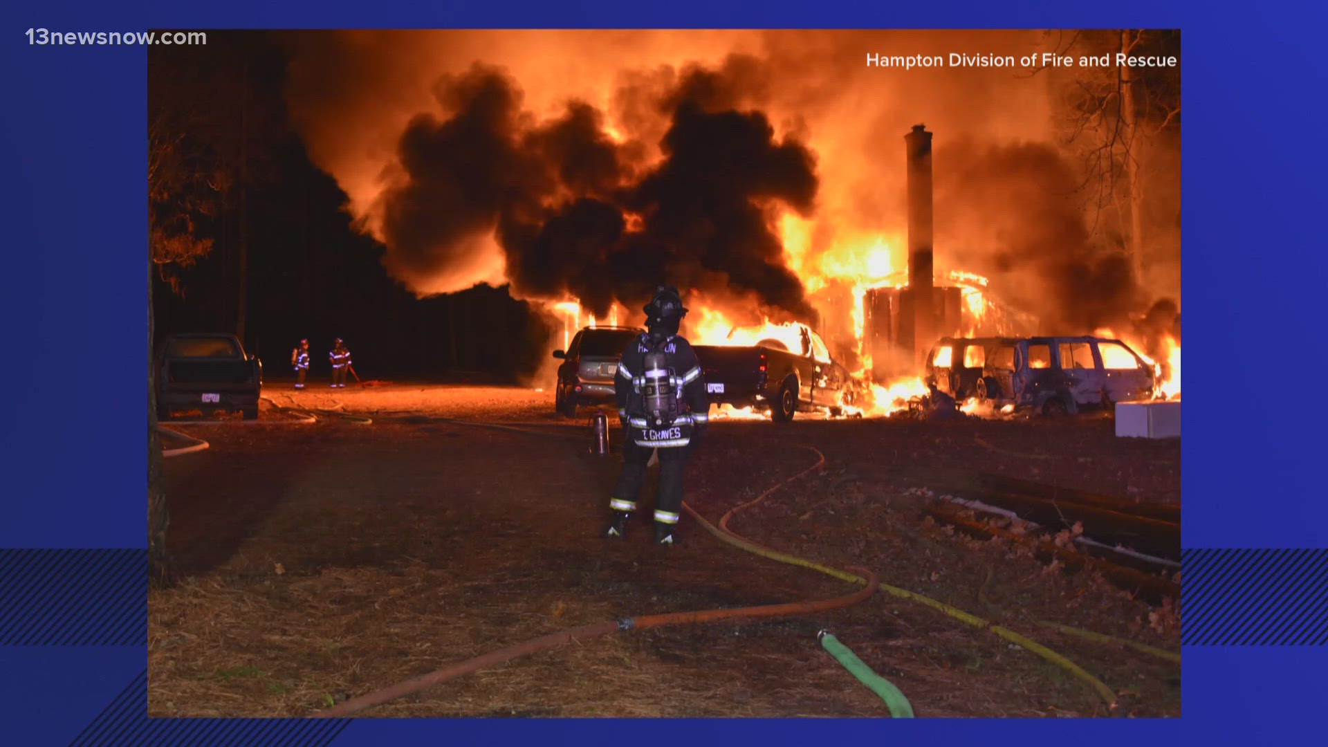 1 person dead after overnight house fire in Hampton | 13newsnow.com