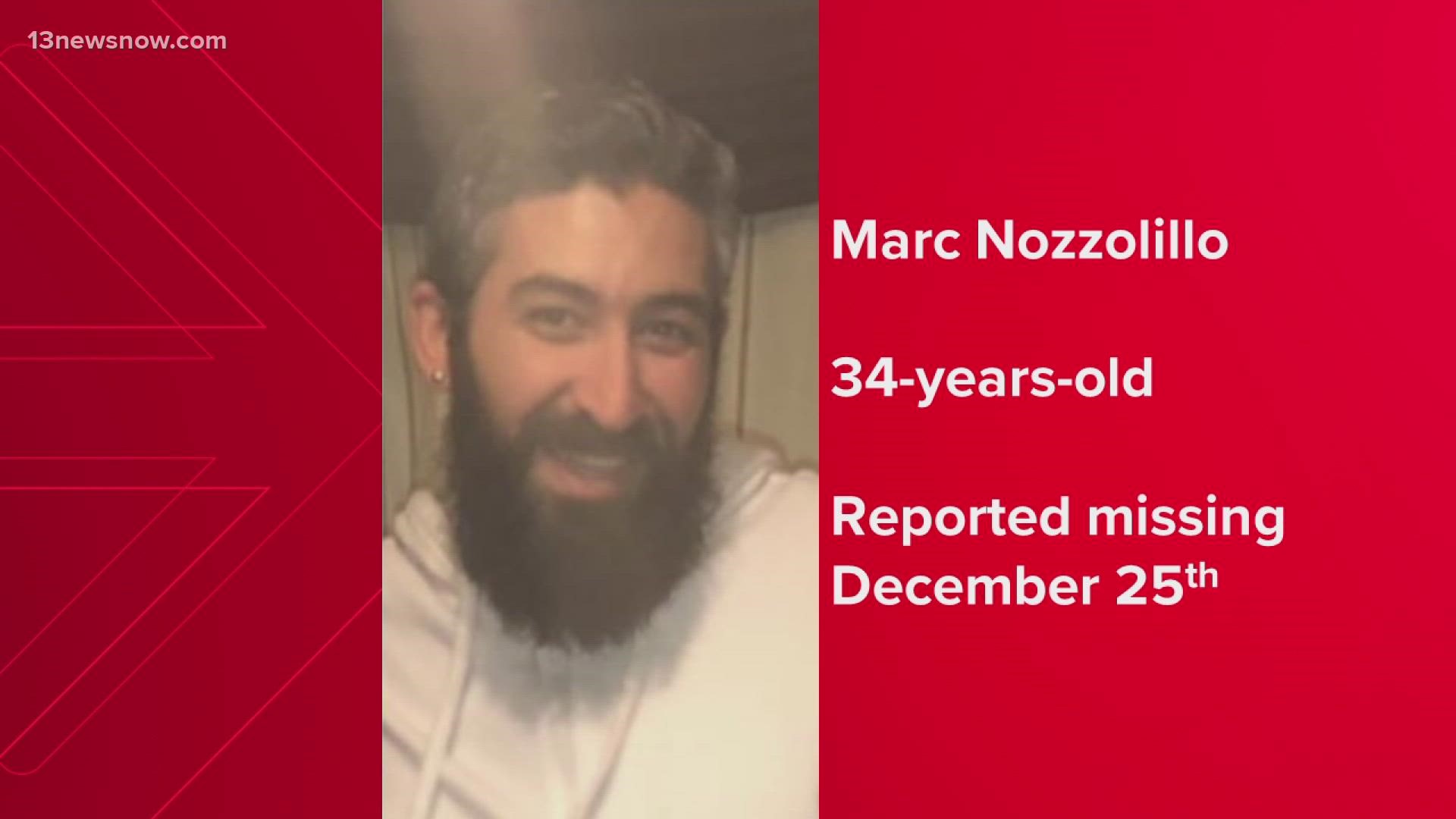 Nozzolillo was last seen on Christmas Day, and he is known to struggle with mental health.