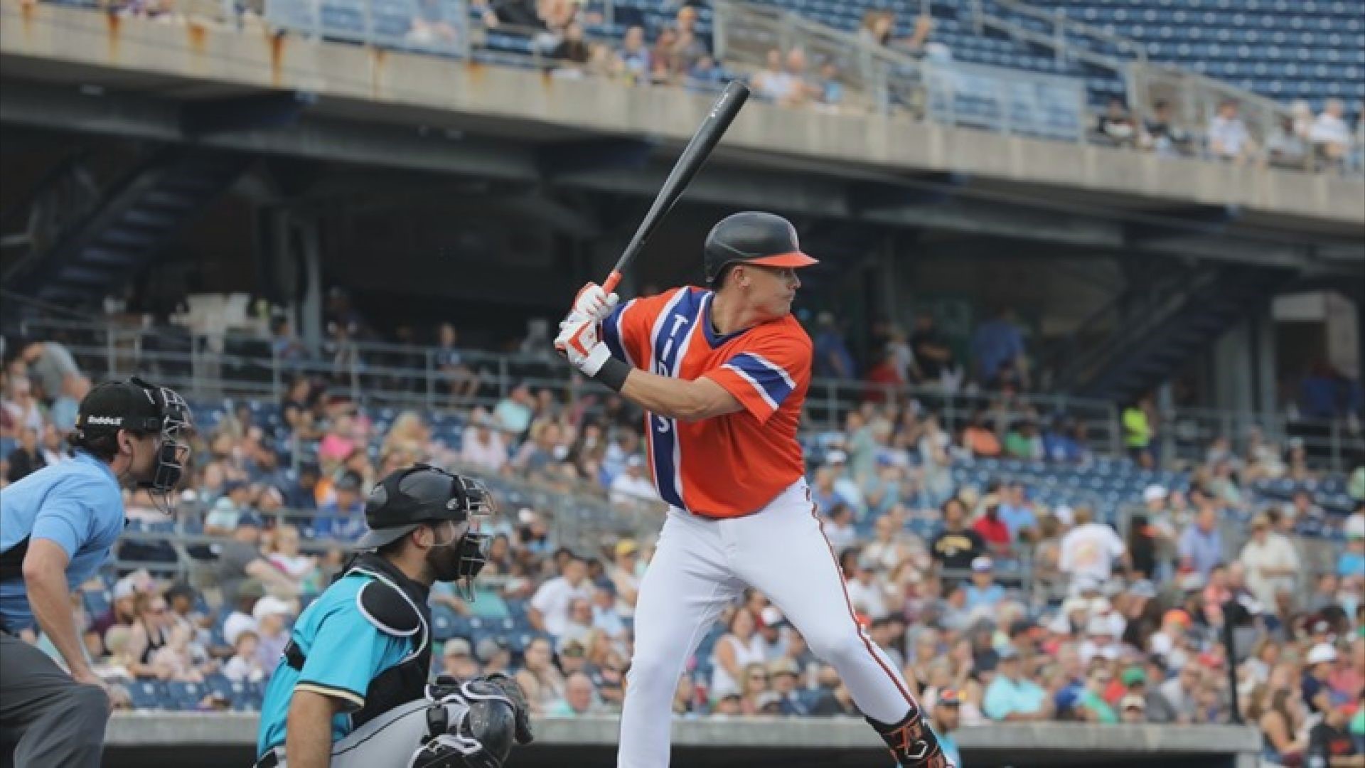 Norfolk Tides celebrating their wins with the fans