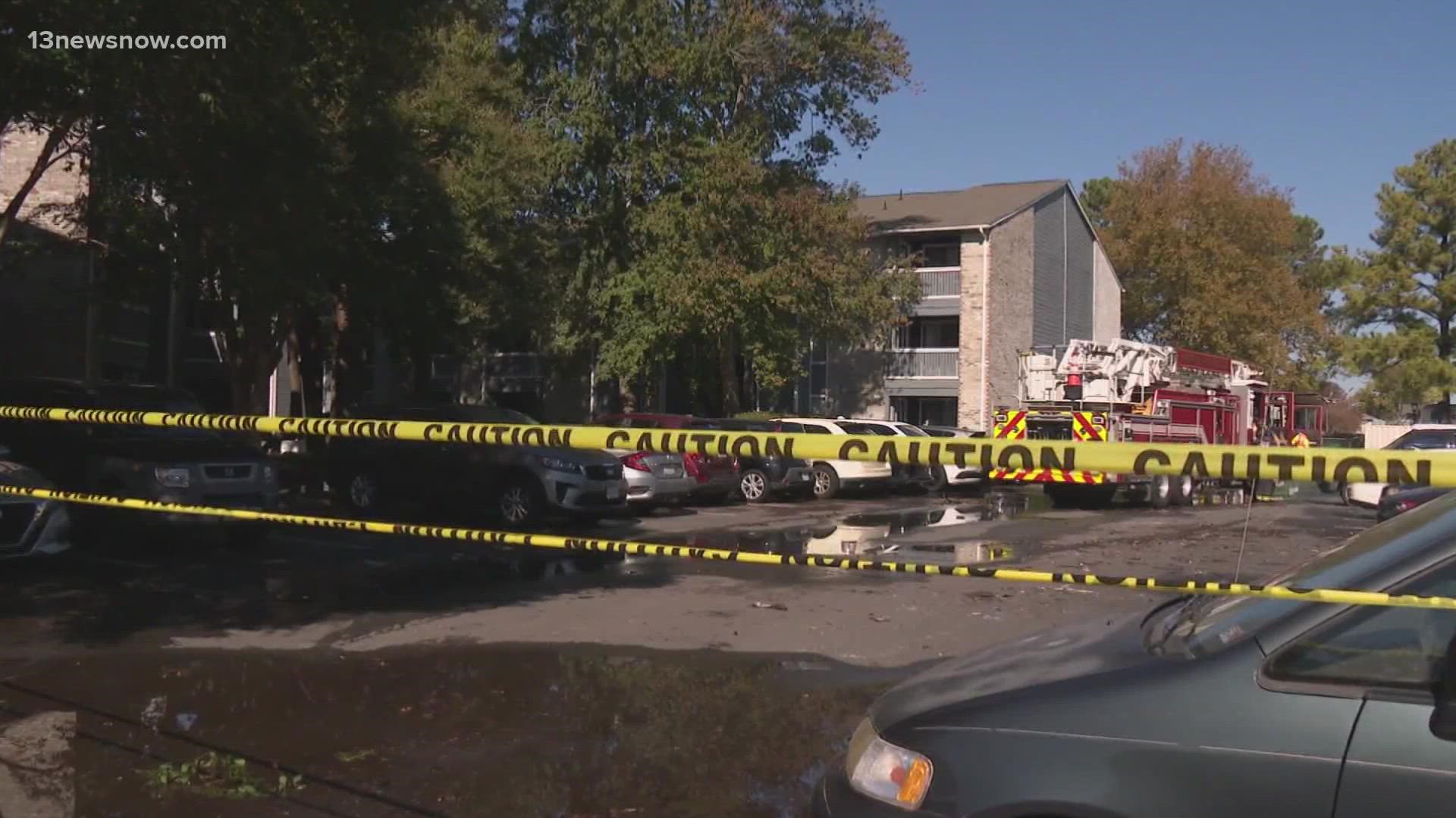 The fire happened at the Township in Hampton Woods Apartments, located in the 200 block of Marcella Road. Around 50 people are displaced.