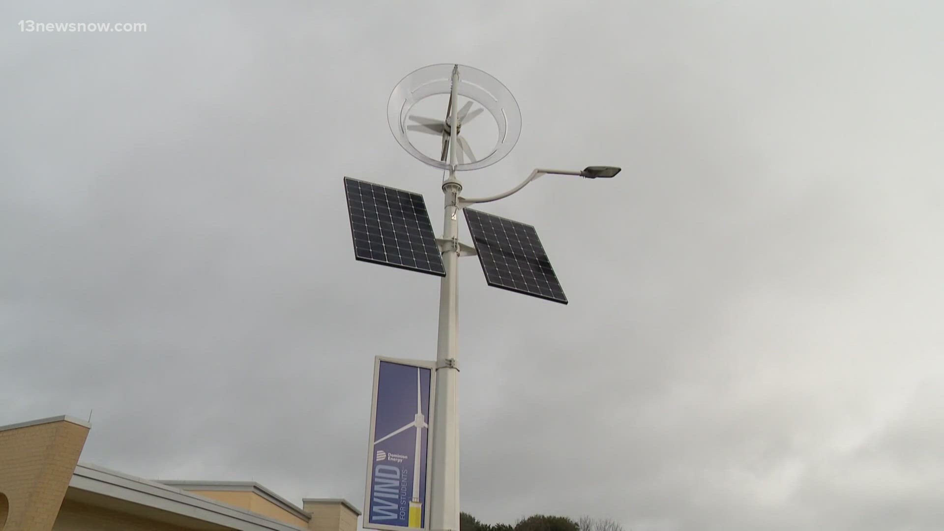 Susie 4 is a 30-foot-tall micro wind turbine that will sit outside Ocean View Elementary. It will help students collect real-time data from the wind and sunlight.