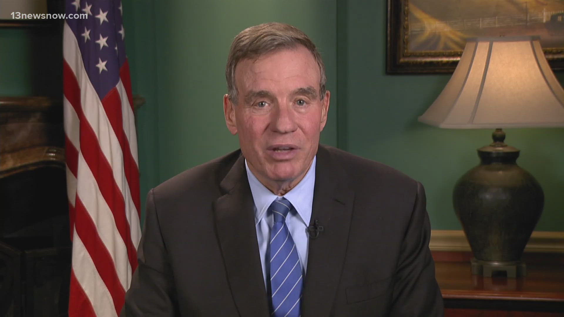 U.S. Senator Mark Warner says a stopgap measure could have passed the House weeks ago if Speaker Mike Johnson had been "more responsible" about the matter.