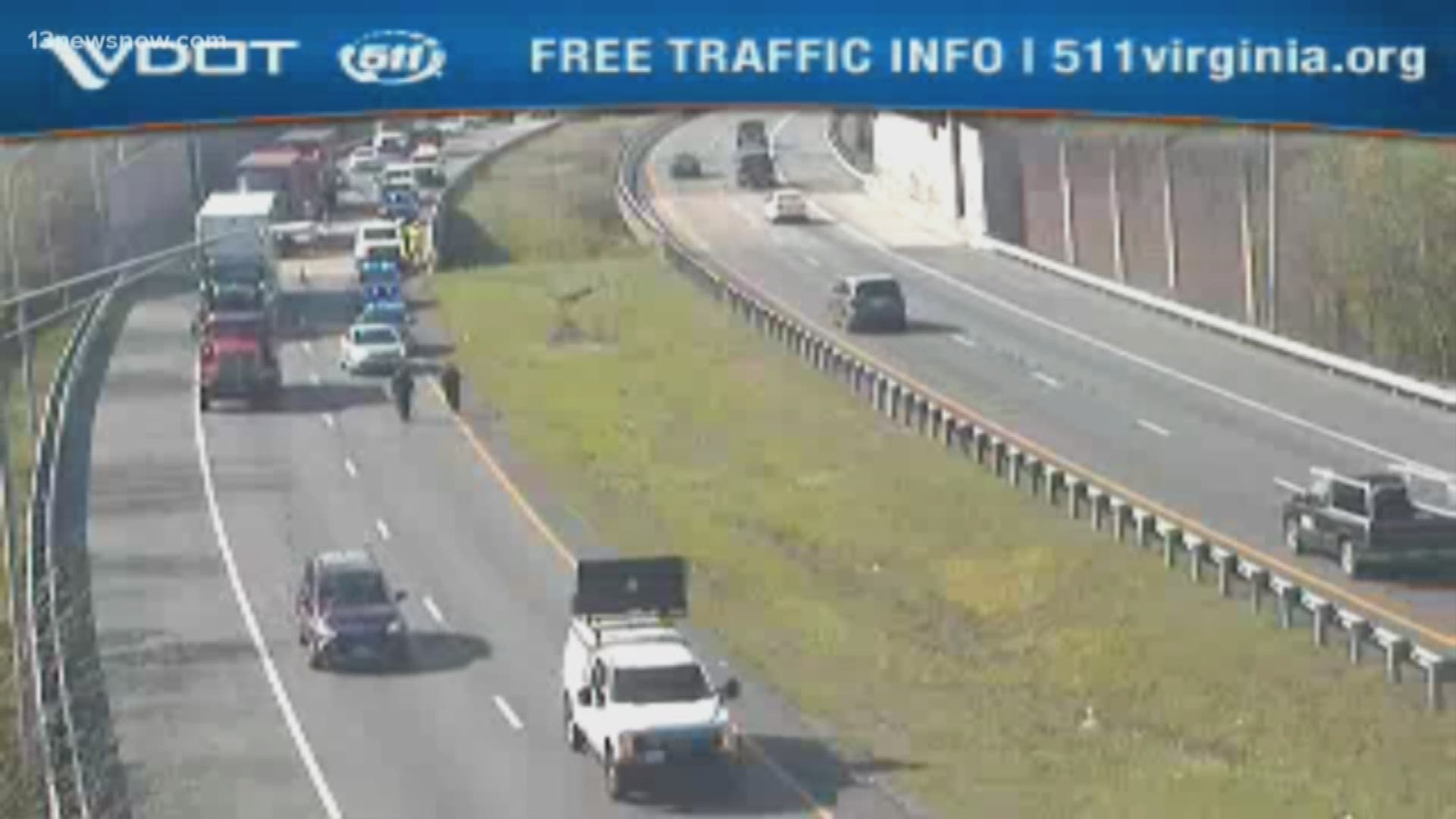 State Police say a pedestrian was involved in a deadly crash on I-64 in Norfolk.