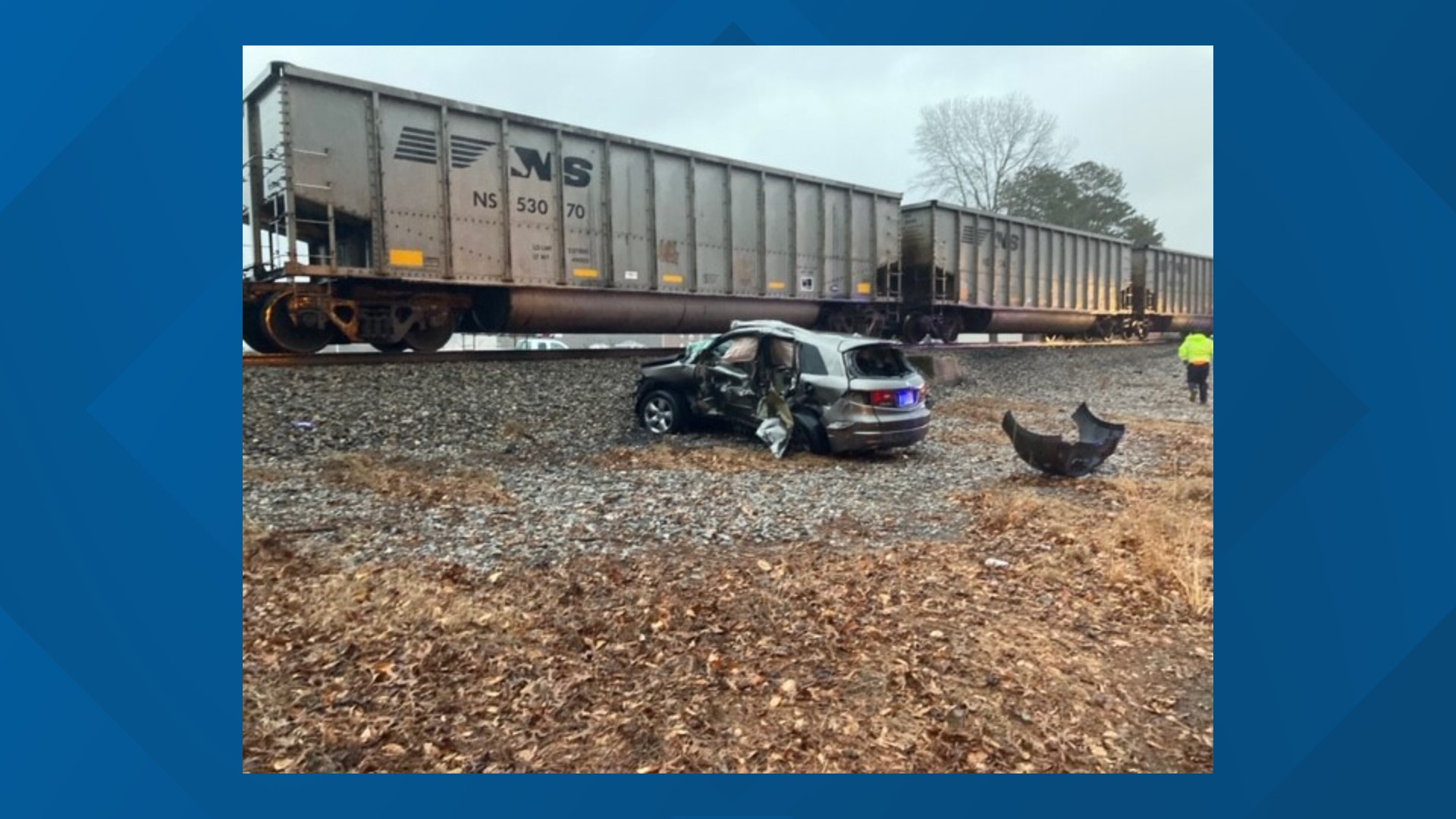 Train hits car that stalled on train tracks