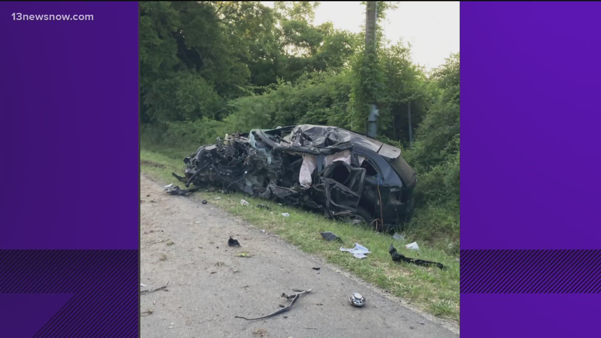 Virginia State Police are working to identify the driver who was killed in a single-car crash on the Eastern Shore Thursday morning.