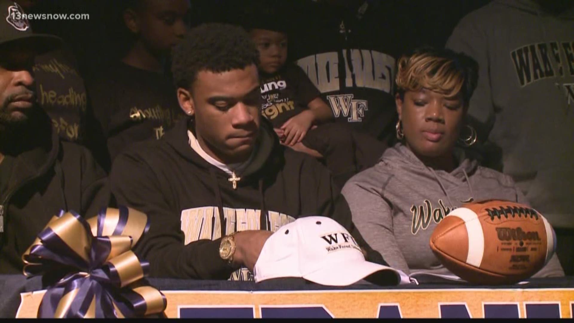 Among the big names signing on the dotted line on Wednesday was Franklin High School tight end, Drelyn Ford. The 6-5, 200 pounder is headed to Winston Salem, North Carolina to play at Wake Forest.