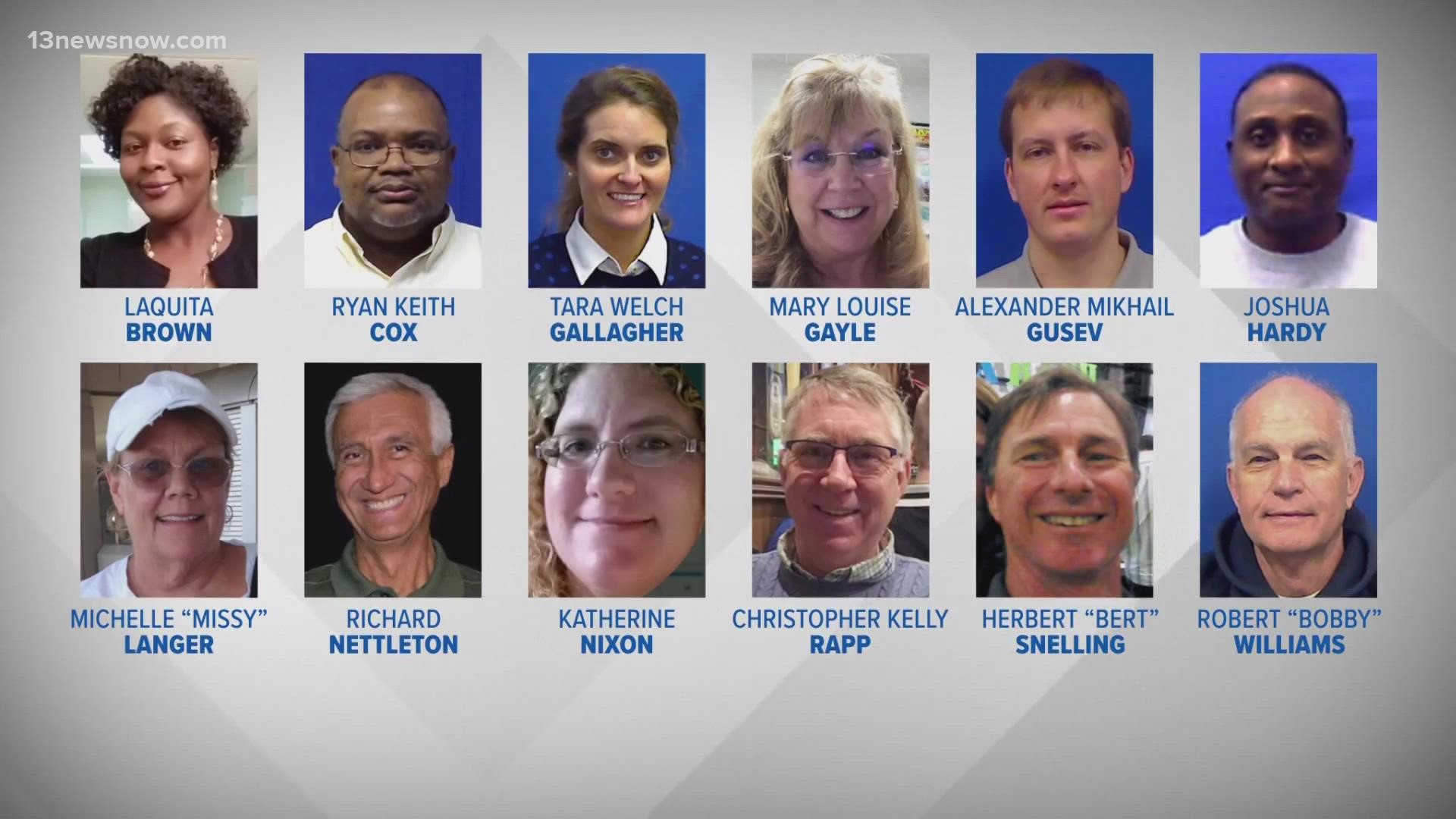The memorial will honor the 12 lives lost at the Municipal Center shooting in May of 2019.