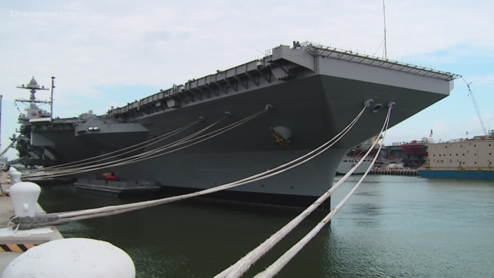 The work to improve and modernize USS Gerald R. Ford is worth nearly $700 million.