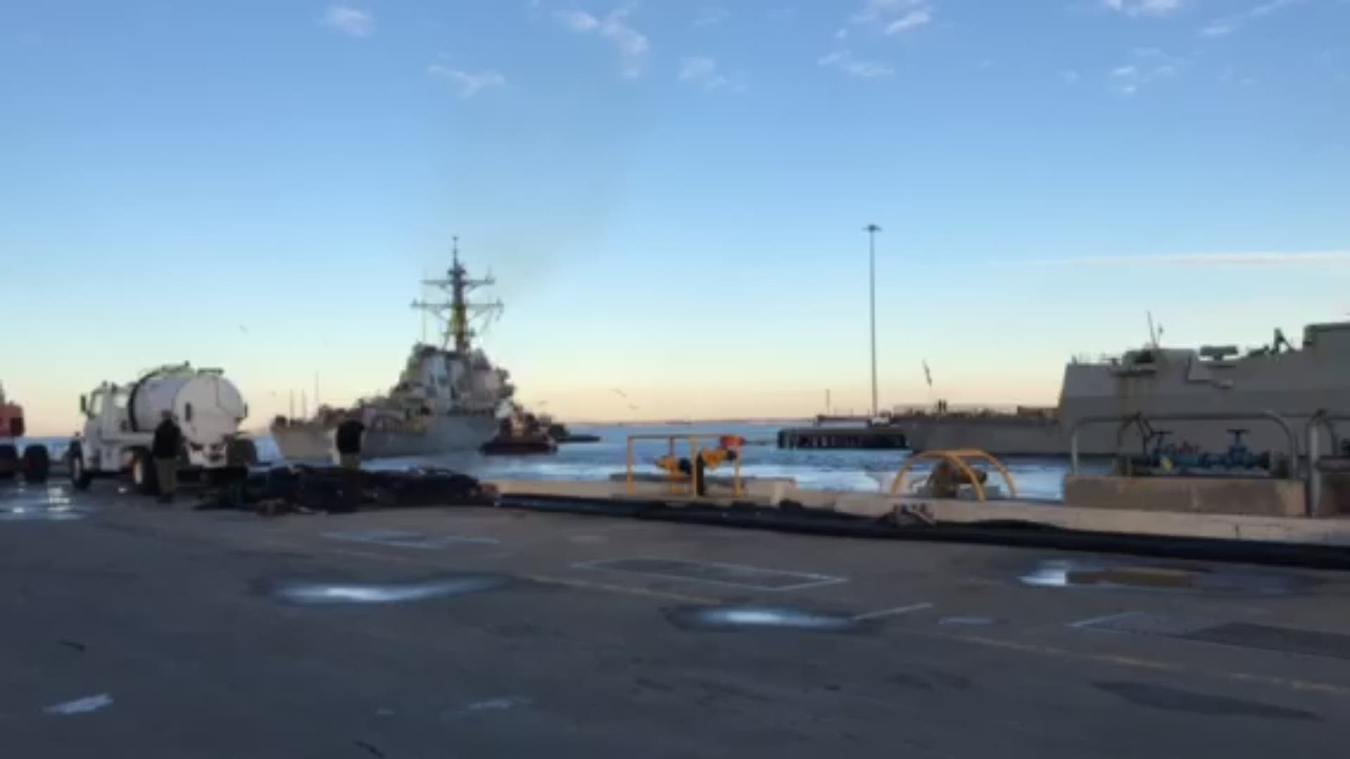 The guided-missile destroyer USS McFaul deployed from Naval Station Norfolk on Friday.