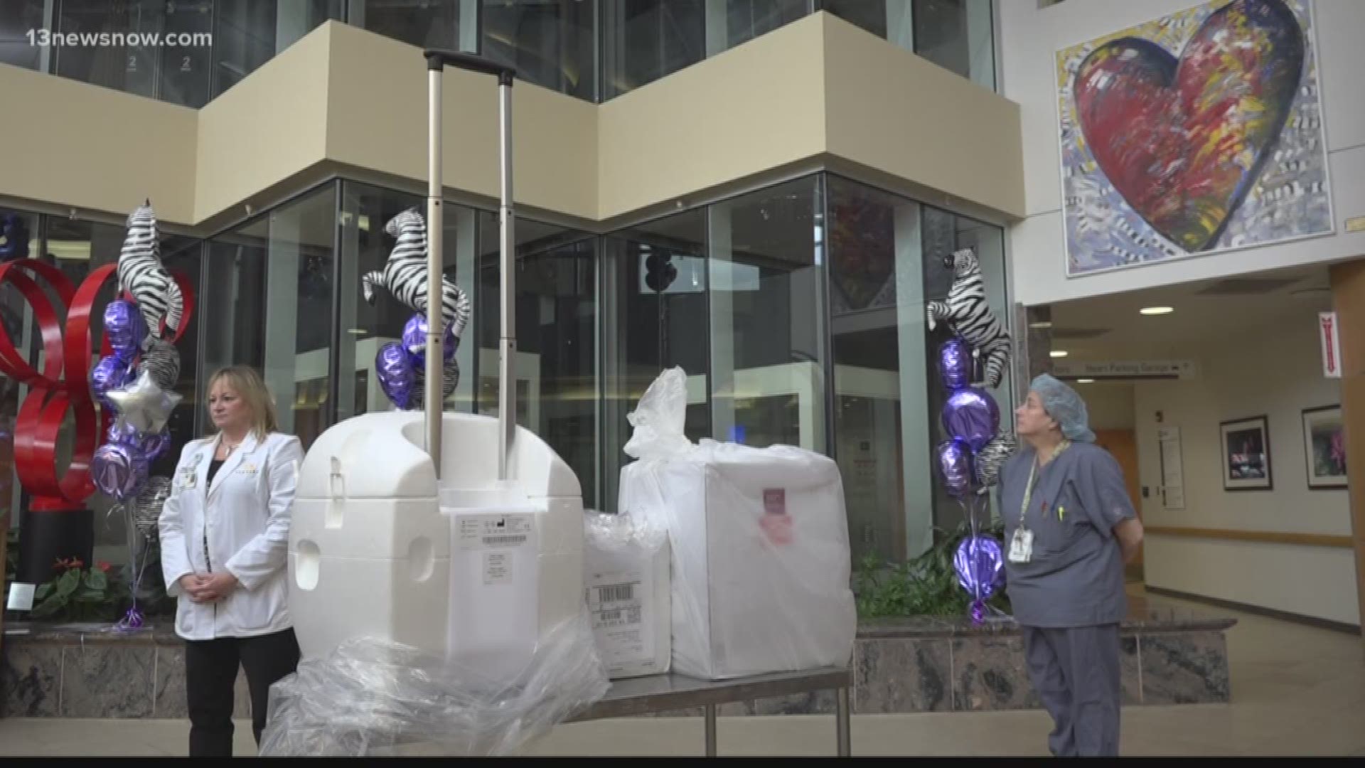 13News Now reporter Megan Shinn shows us the latest way one hospital is protecting and transporting donor hearts.