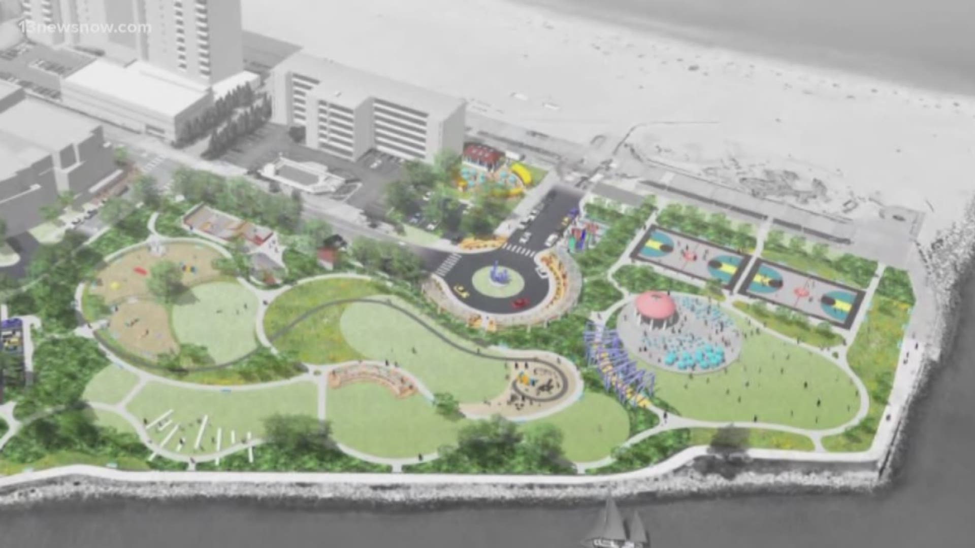 If the plans go through, Rudee Loop would become a park twice the size of Town Point Park in Norfolk. Some people are excited about the idea of a waterside park with basketball courts and a stage area.