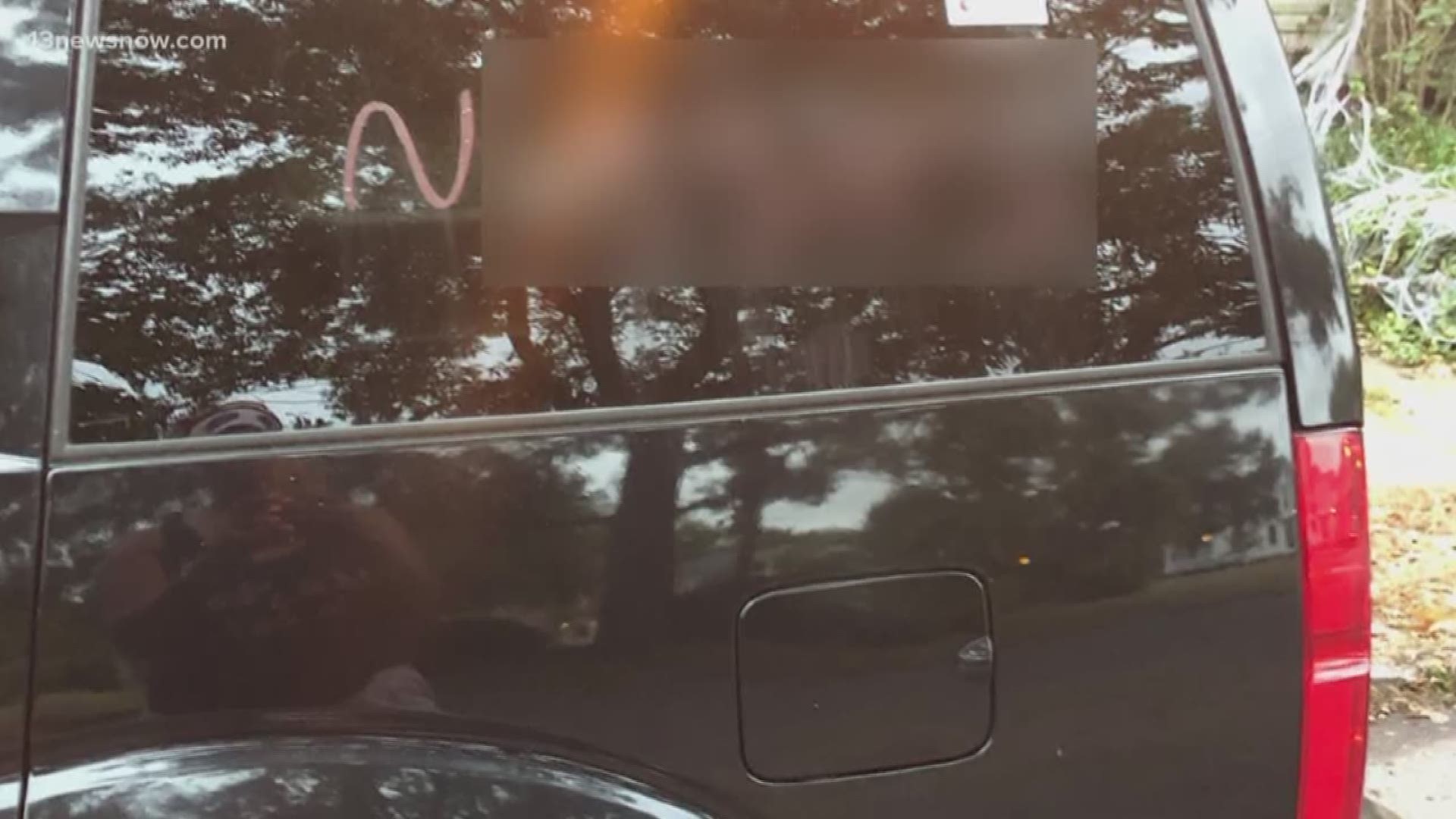 The Norfolk Police Department is investigating a hate crime written on a woman's car. The impacted couple is speaking out about the incident at Colonial Place.