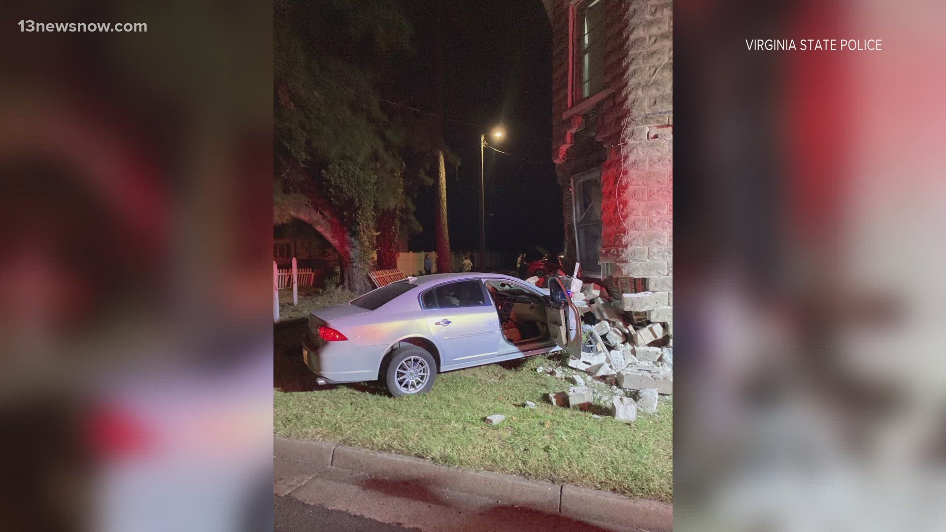 The driver did not survive the crash into a brick house on Lankford Highway.