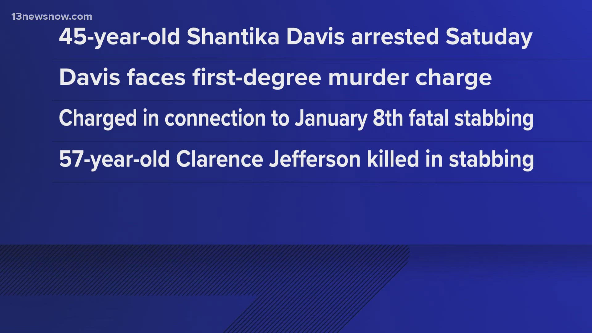 A woman is facing a first-degree murder charge after a deadly stabbing that happened earlier this year.