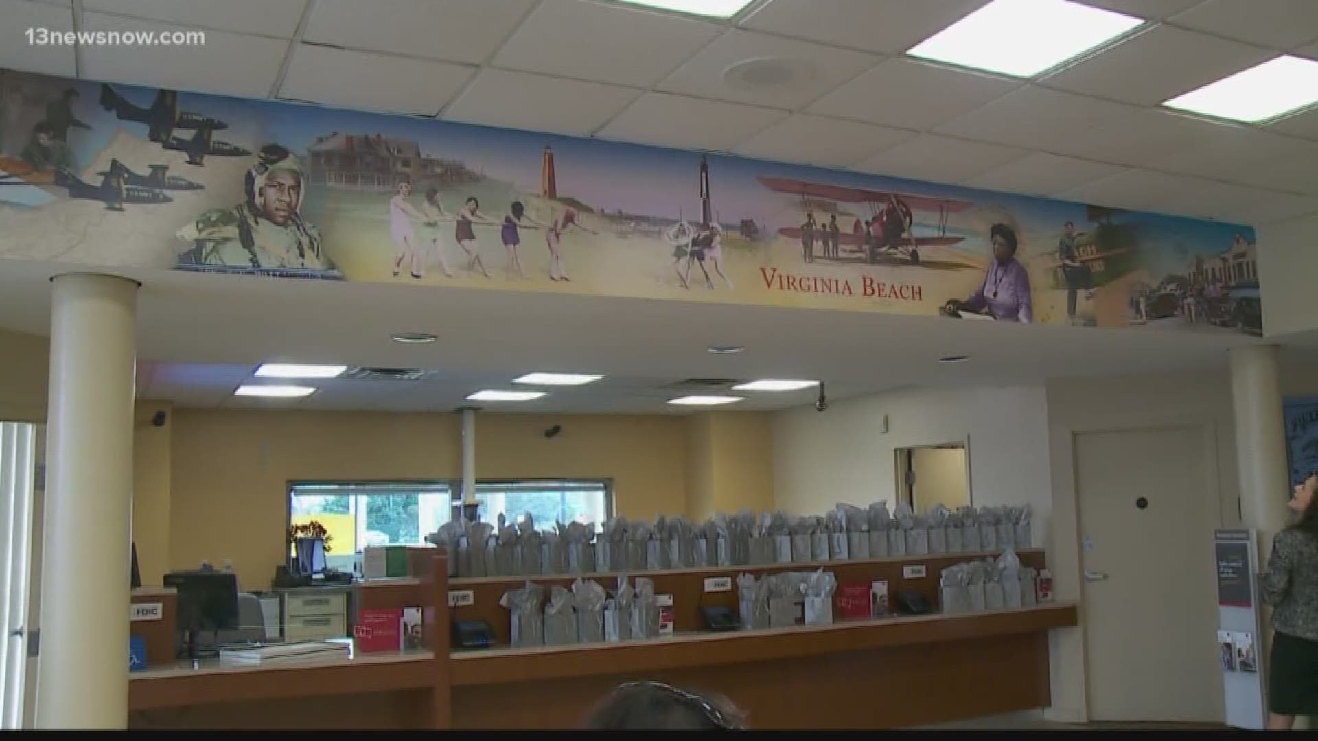 Two murals were unveiled at Wells Fargo Banks in Virginia Beach.