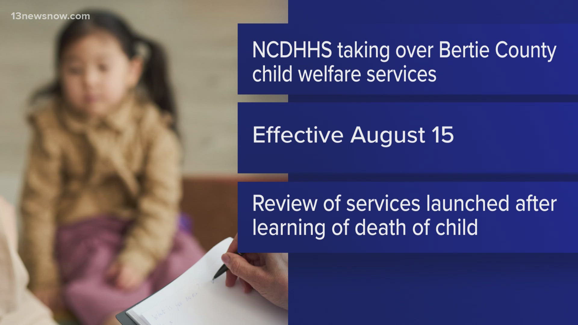 State to take over Bertie County child welfare services | 13newsnow.com