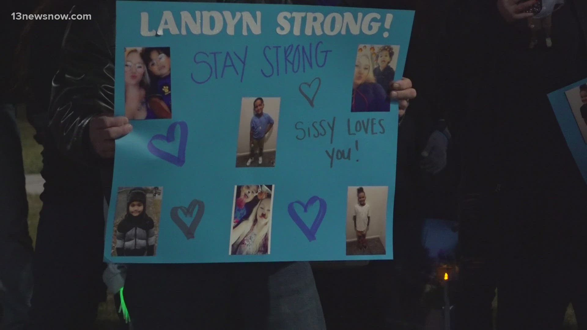 A show of support for the 8-year-old boy hit by a stray bullet in Virginia Beach.