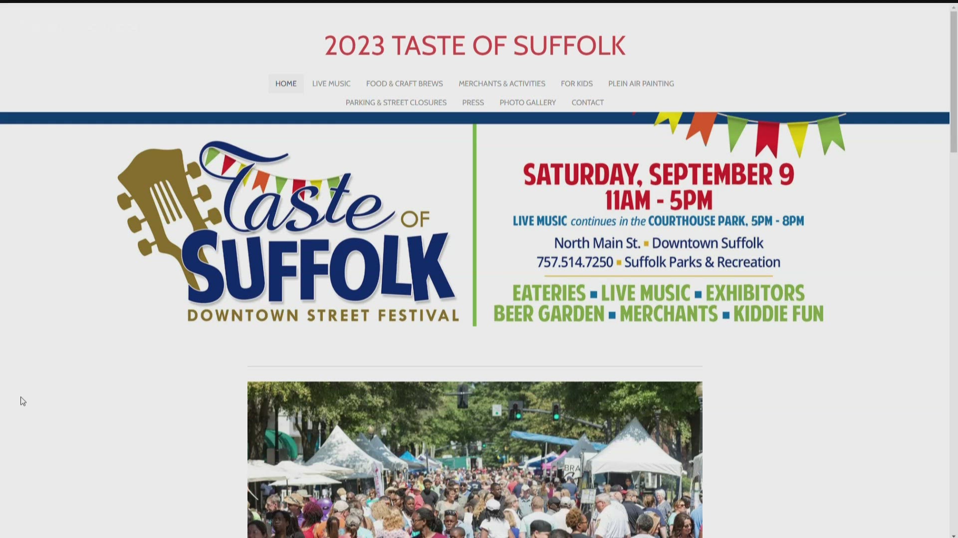 The "Taste of Suffolk" returns for its 17th year in downtown Suffolk next weekend.