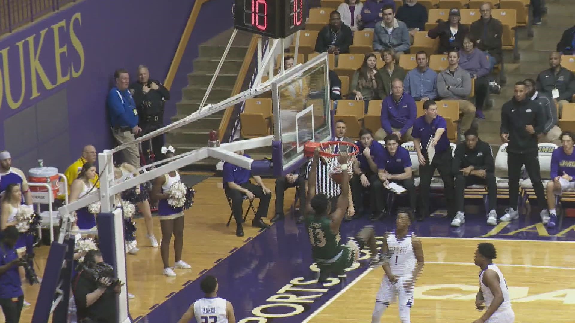 William & Mary won its fifth consecutive game as they beat JMU on the road 70-66 spoiling Senior Day for the Dukes.
