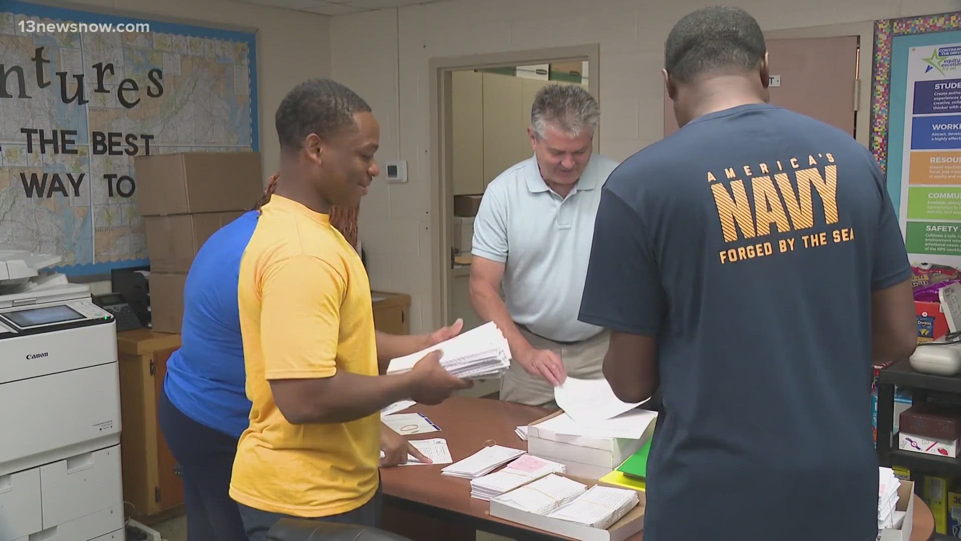 Norfolk Public Schools teamed up with Naval Station Norfolk for their second "Servicing Our Schools" day.